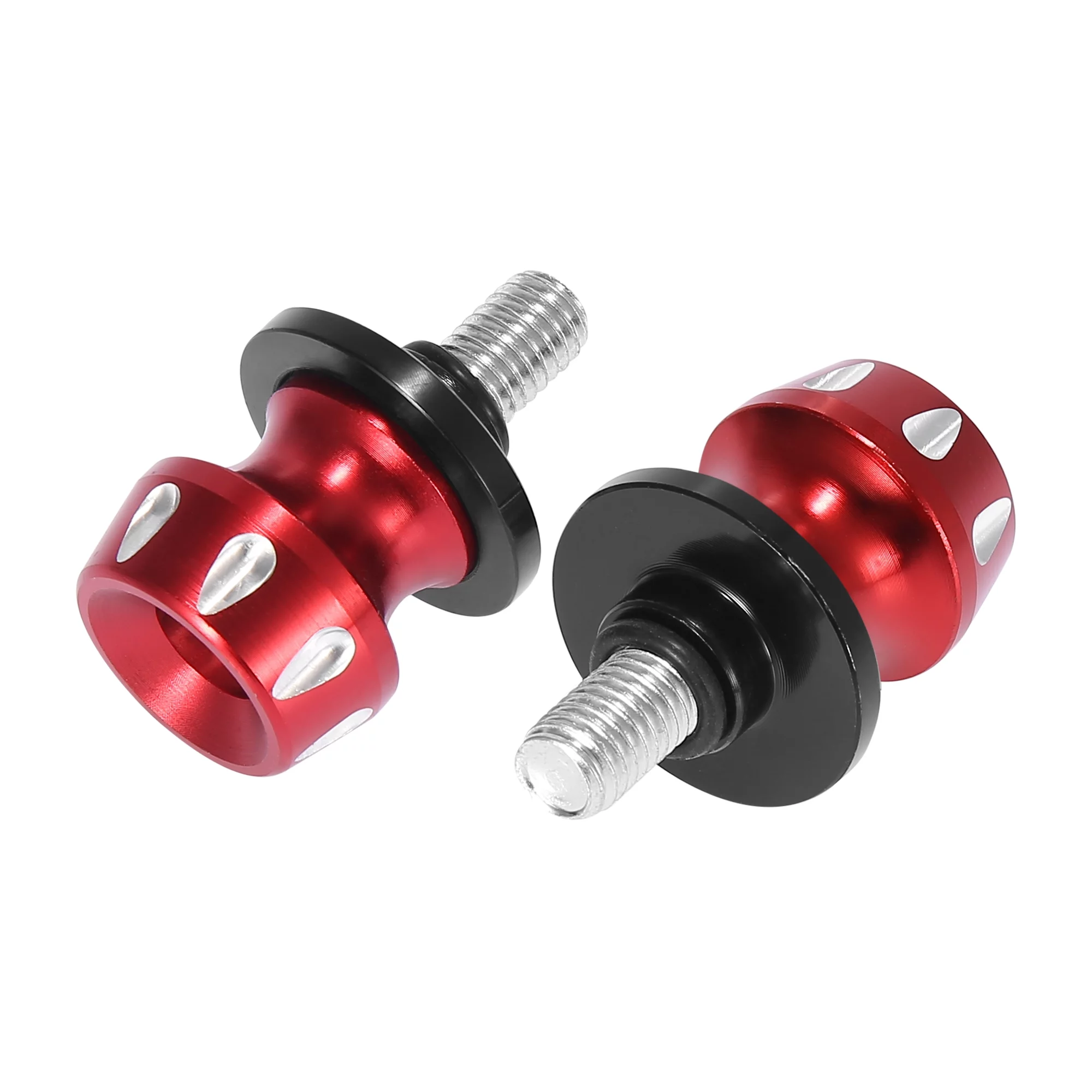 2pcs M10x1.5 Red Aluminum Alloy Motorbike Swing Arm Spools Sliders Stand for Kawasaki