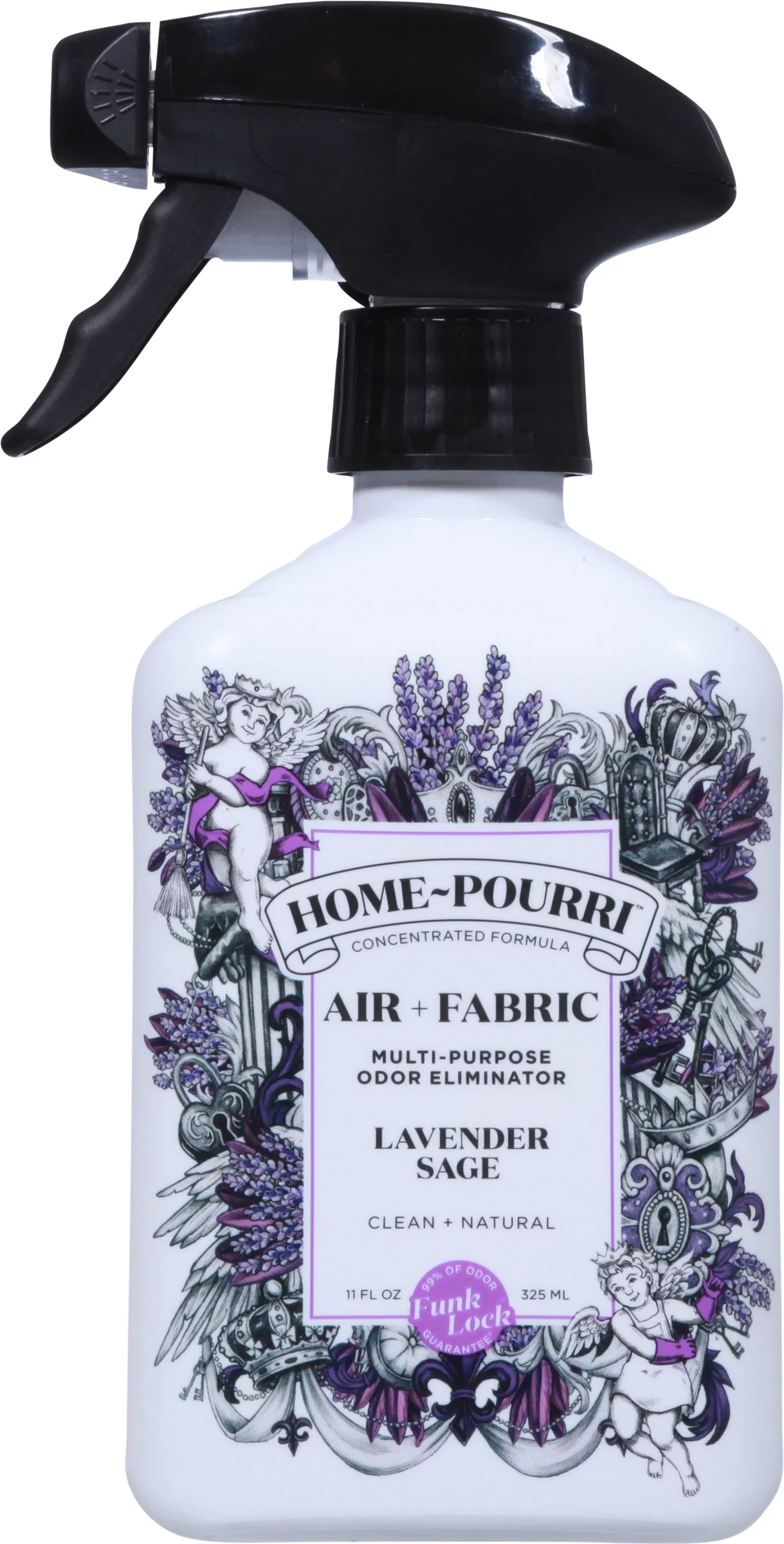 Home~Pourri Air + Fabric Multi-Purpose Odor Eliminator, Lavender + Sage, 11 fl oz (2 Count)