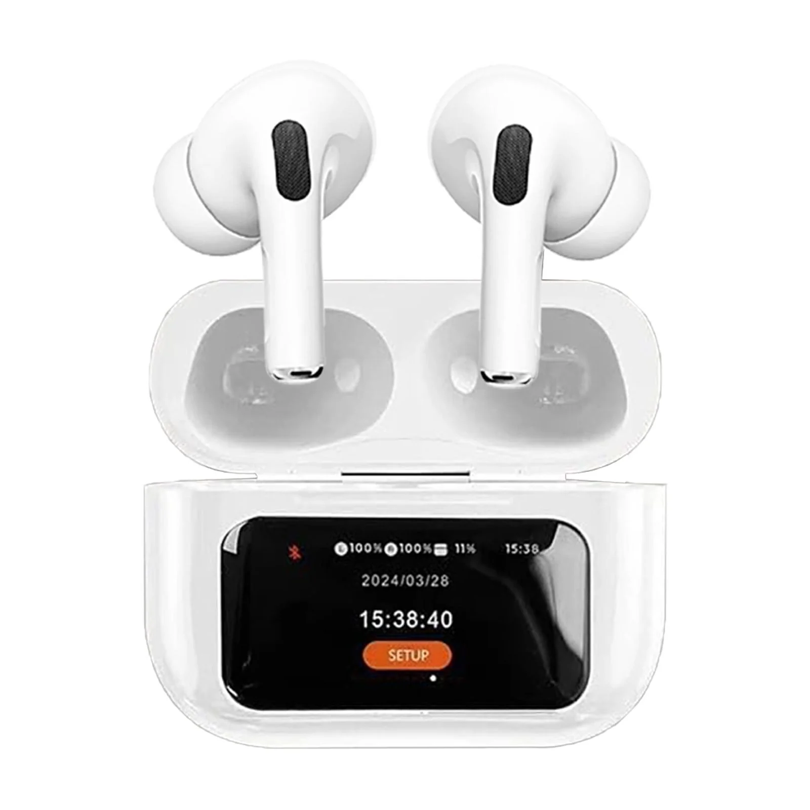 Noise Cancelling Wireless Earbuds Bluetooth Touch Screen Control Earphones Pro 2 Generation for iPhone Android ANC/ENC