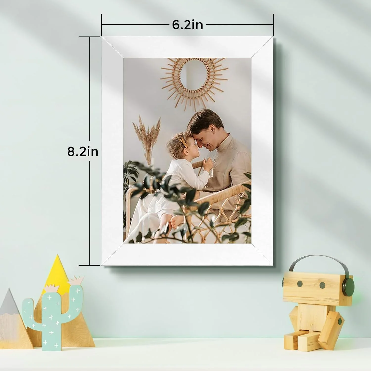 Golden State Art 5x7 Picture Frames Set of 8, Gallery Wall Frame Collage Tabletop Thin Frames with Plastic Glass, Horizontal or Vertical Displays (5x7, White, 8-Pack)