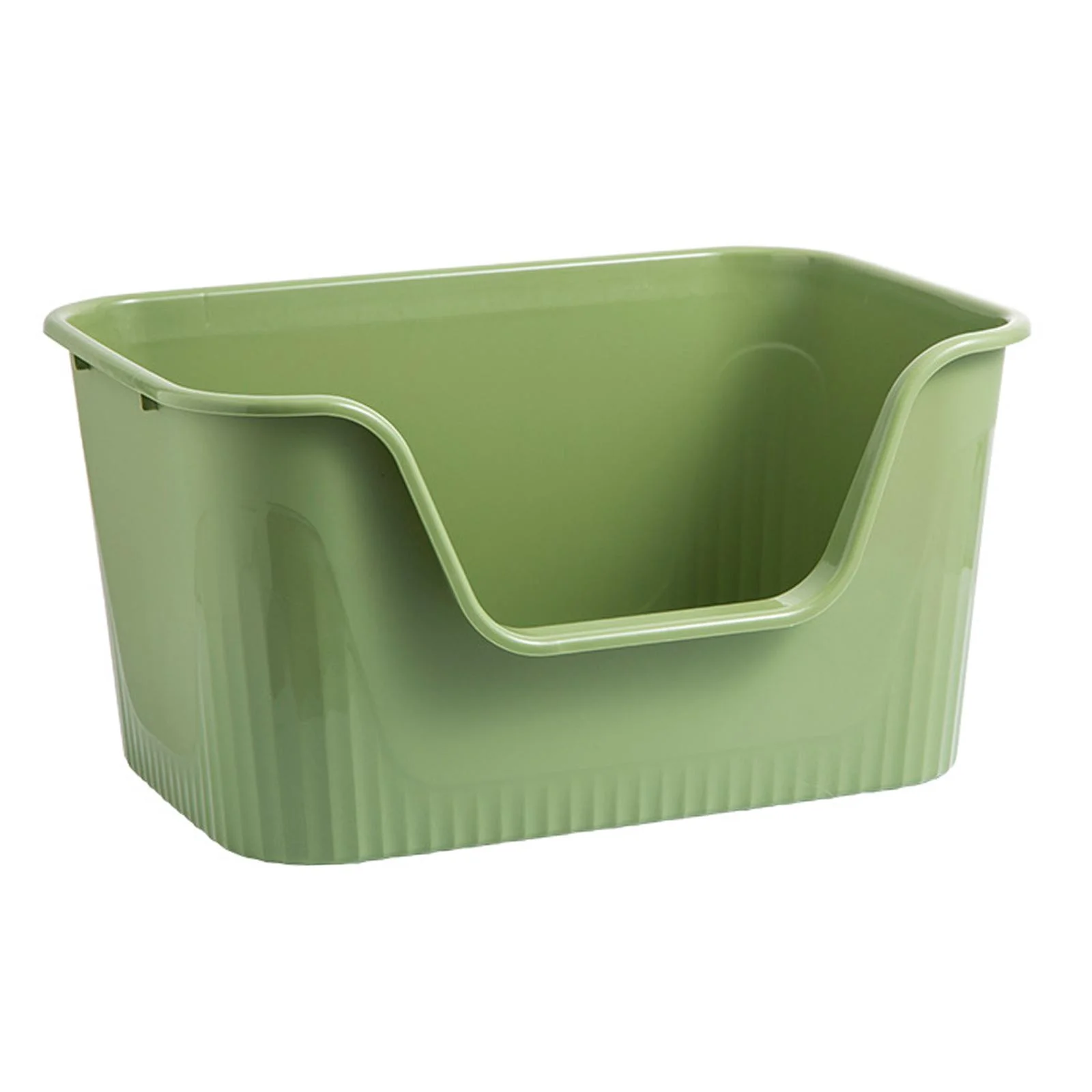 Toysmith Open Cats es Front Opening Bedpan Easy Access High Sided Cat Toilet Sandbox Semi Enclosed Pet Litter Pan Green S