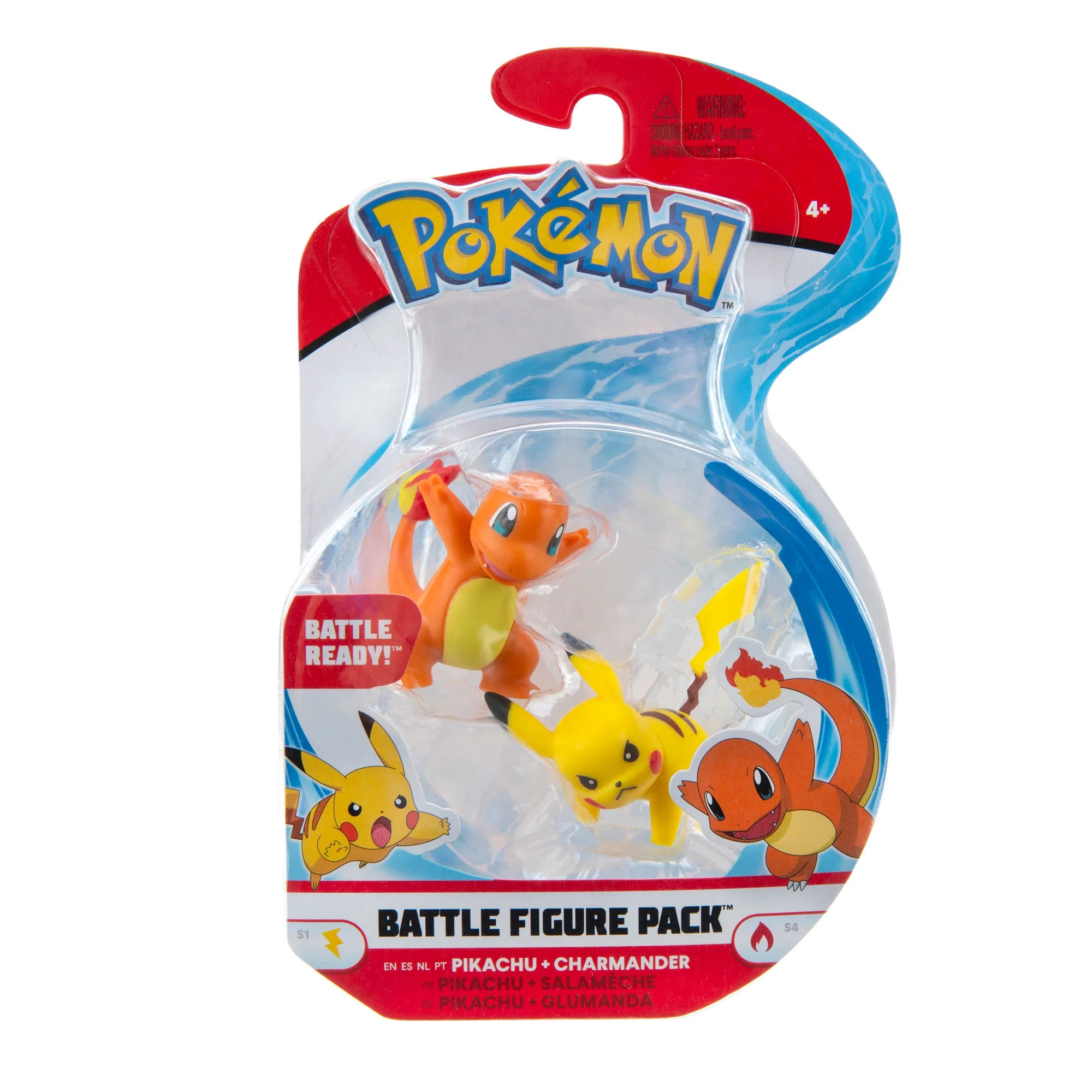 Pokémon Kanto 2 Pack - Features 2 inch Charmander and Pikachu Battle Figures
