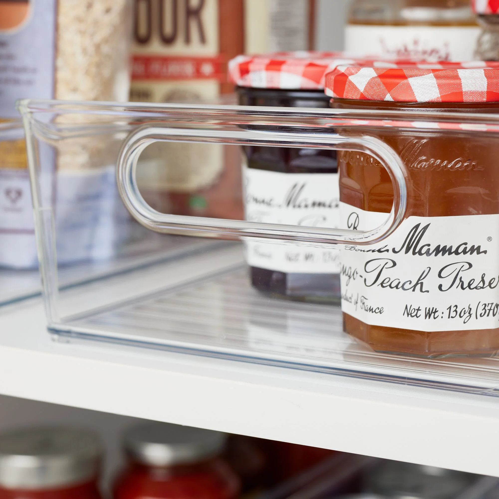 iDesign Plastic Kitchen Storage Bins, Clear, 2-Pack, 14