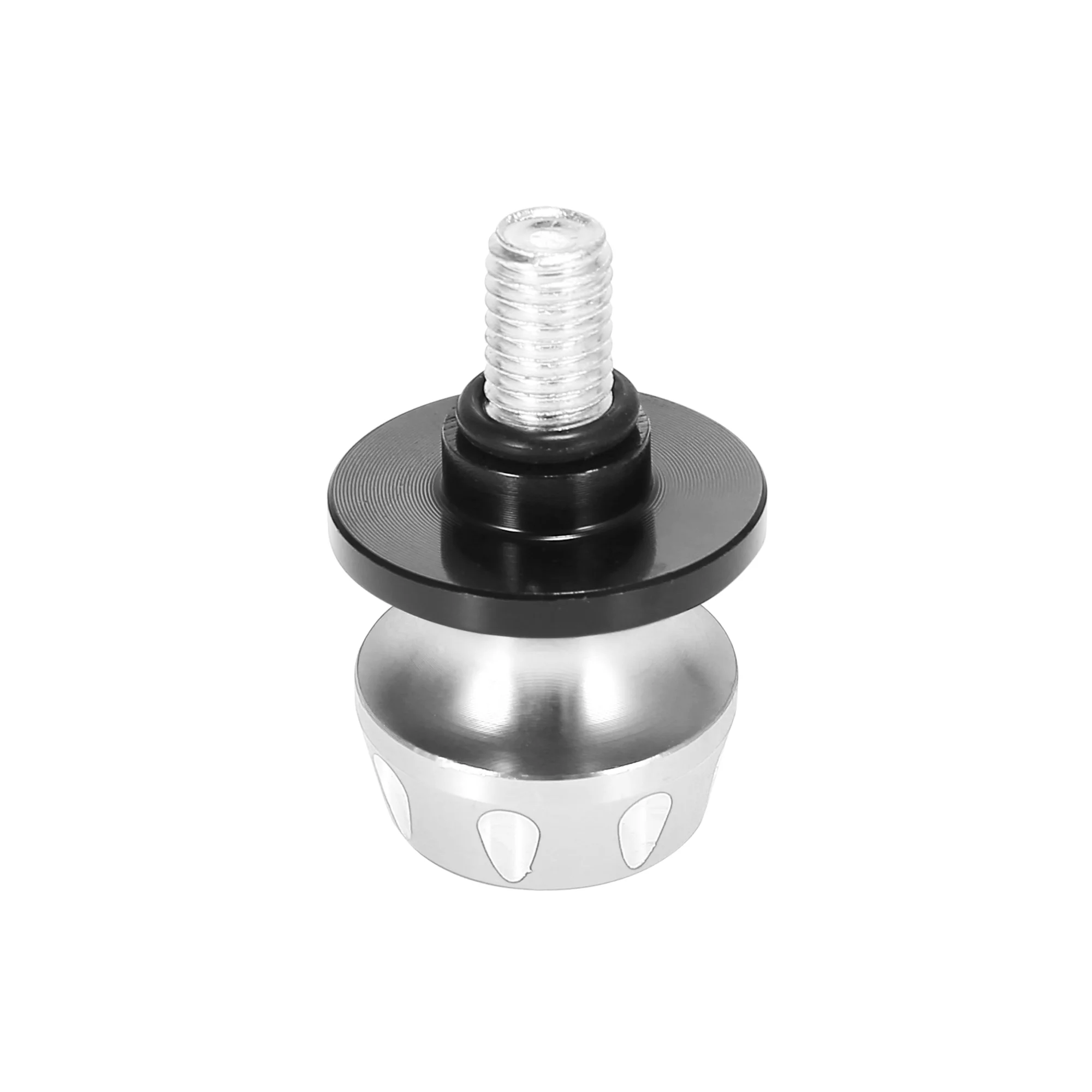 2pcs M10x1.5 Silver Tone Aluminum Alloy Motorbike Swing Arm Spools Sliders Stand for Kawasaki