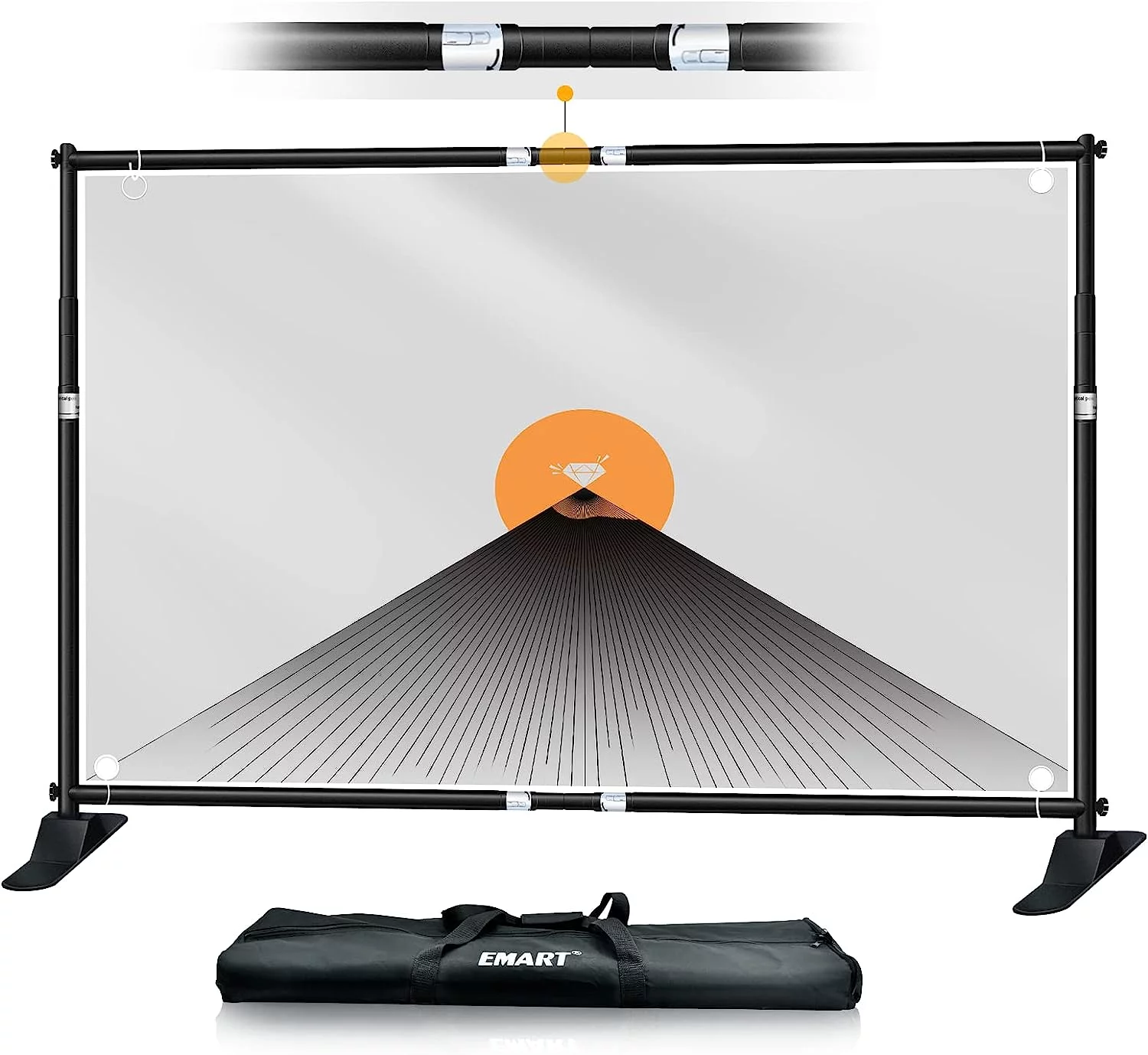 Emart Backdrop Banner Stand 10x8ft, Heavy Duty Backdrop Stand Kit Adjustable Step and Repeat for Photography, Photo Booth