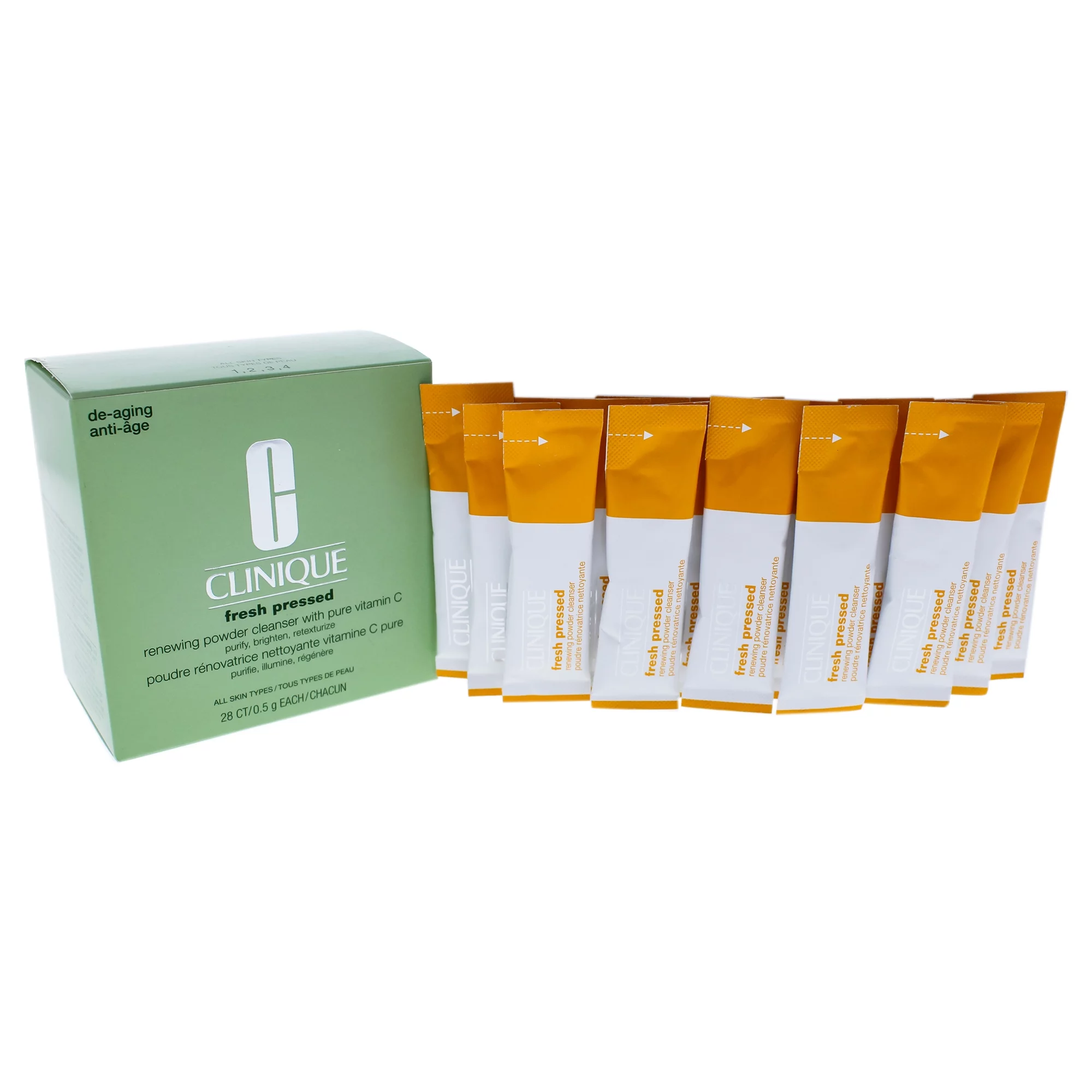 Fresh Pressed Renewing Powder Cleanser With Vitamin C by Clinique for Women - 28 x 0.01 oz Cleanser