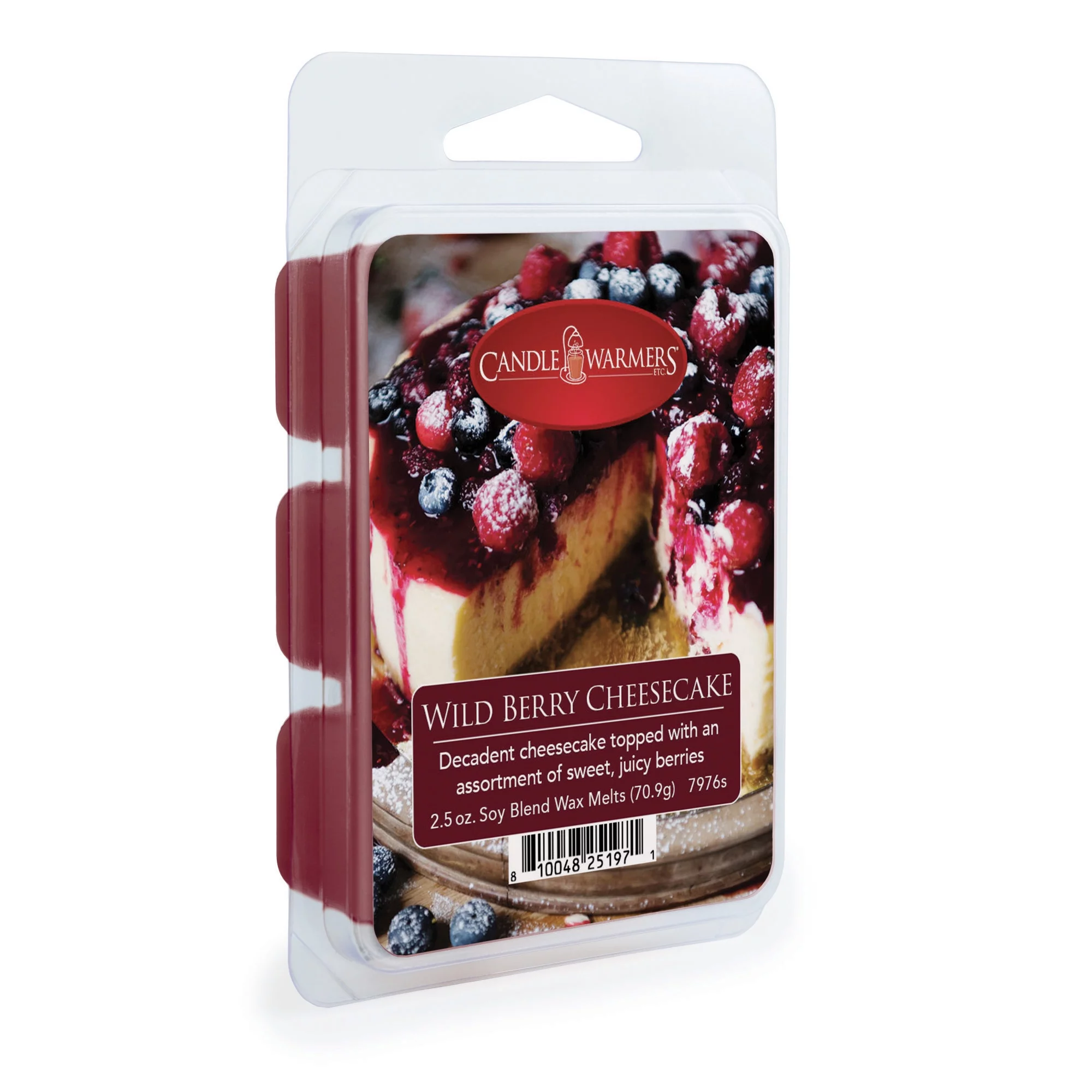 4 Pack CANDLE WARMERS ETC Classic Fragrance 2.5 oz Wax Fragrance Melts, Wild Berry Cheesecake