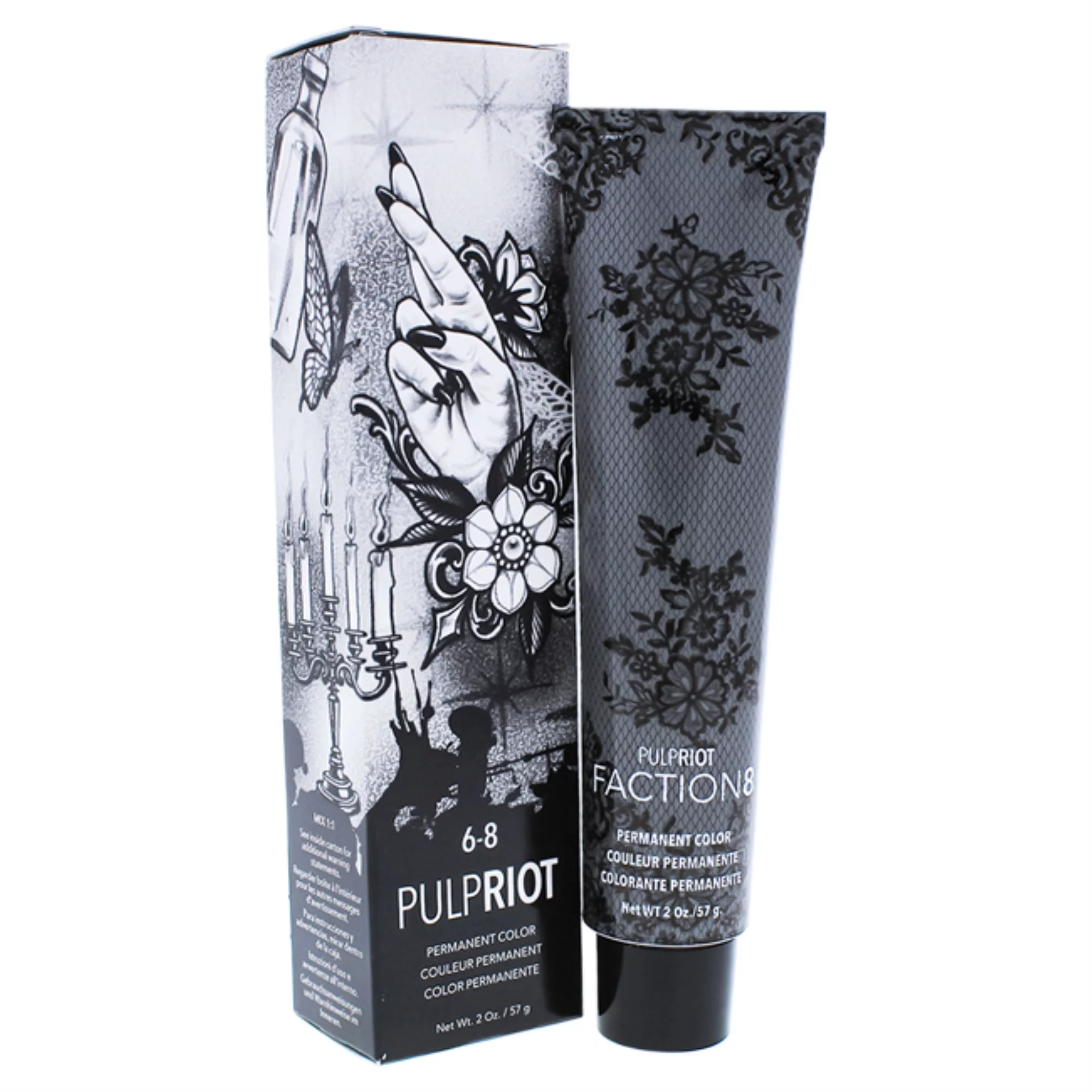 Faction8 Permanent Hair Color 6-8 Brown by Pulp Riot for Unisex - 2 oz Hair Color