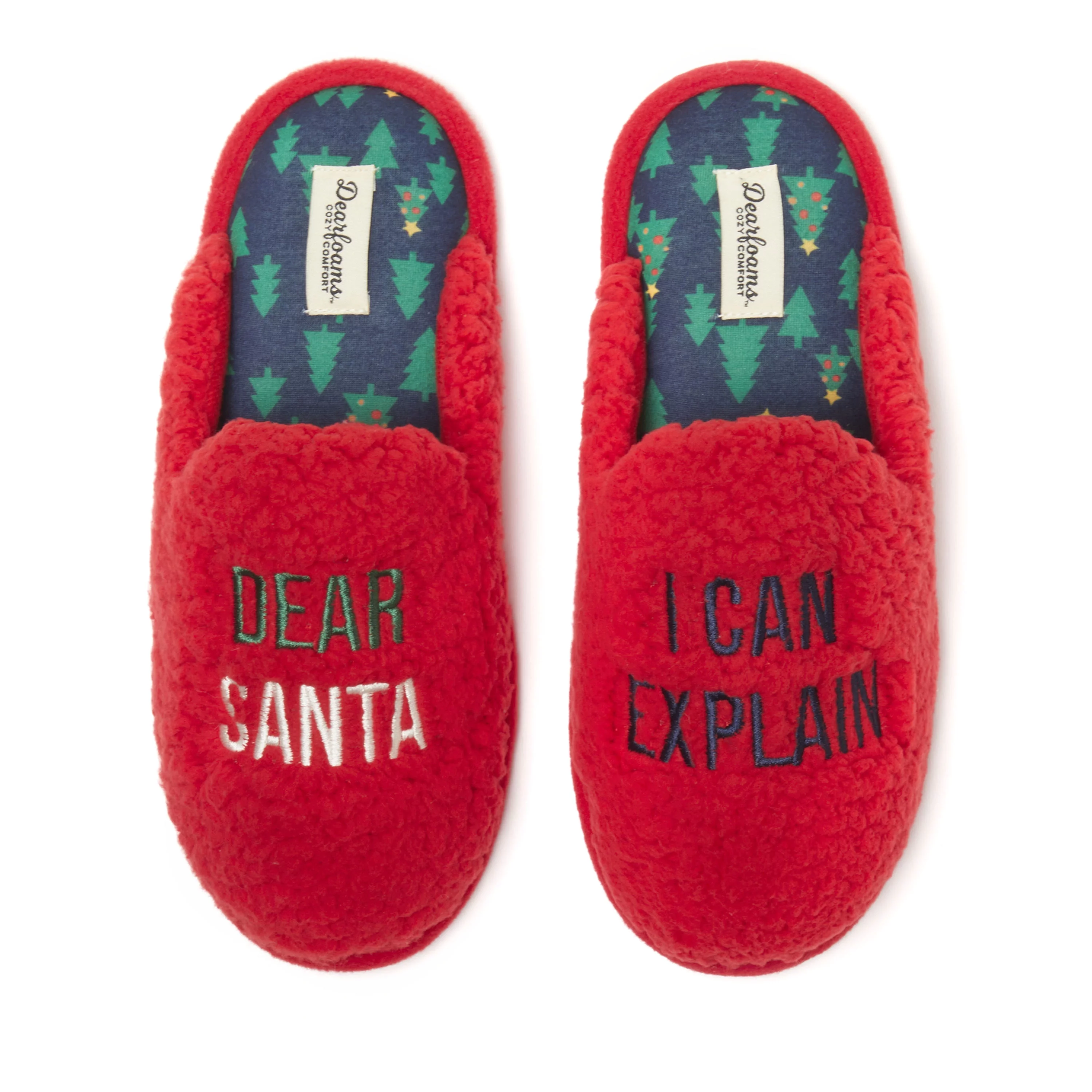 Dearfoams Cozy Comfort Women's Teddy Novelty Scuff Slippers
