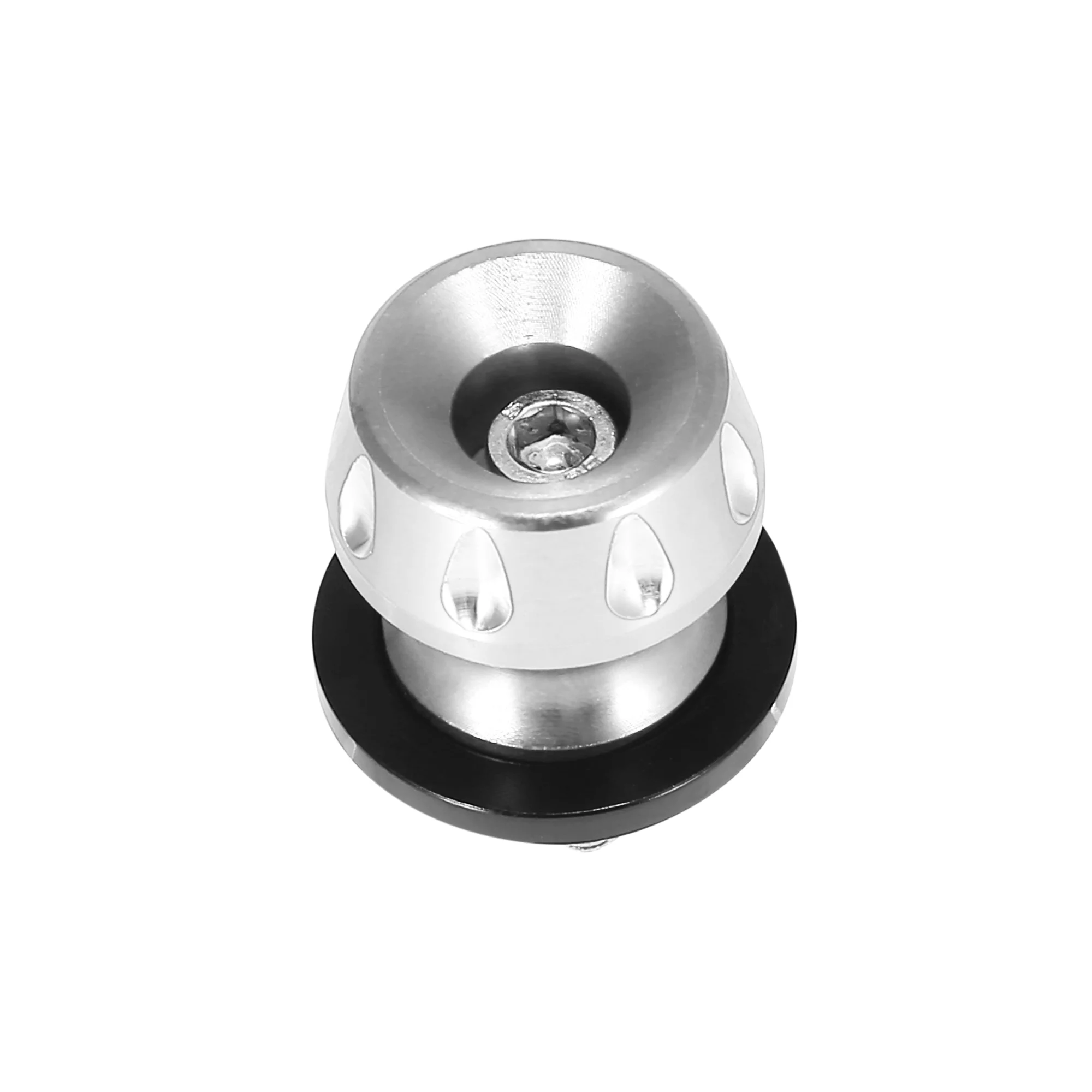 2pcs M10x1.5 Silver Tone Aluminum Alloy Motorbike Swing Arm Spools Sliders Stand for Kawasaki