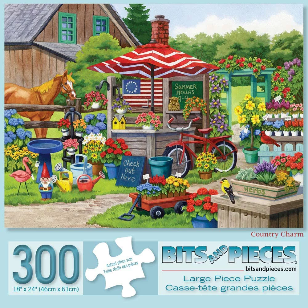 Bits and Pieces - Value Set of Two (2) 300 Piece Jigsaw Puzzles for Adults - Each Puzzle Measures 18