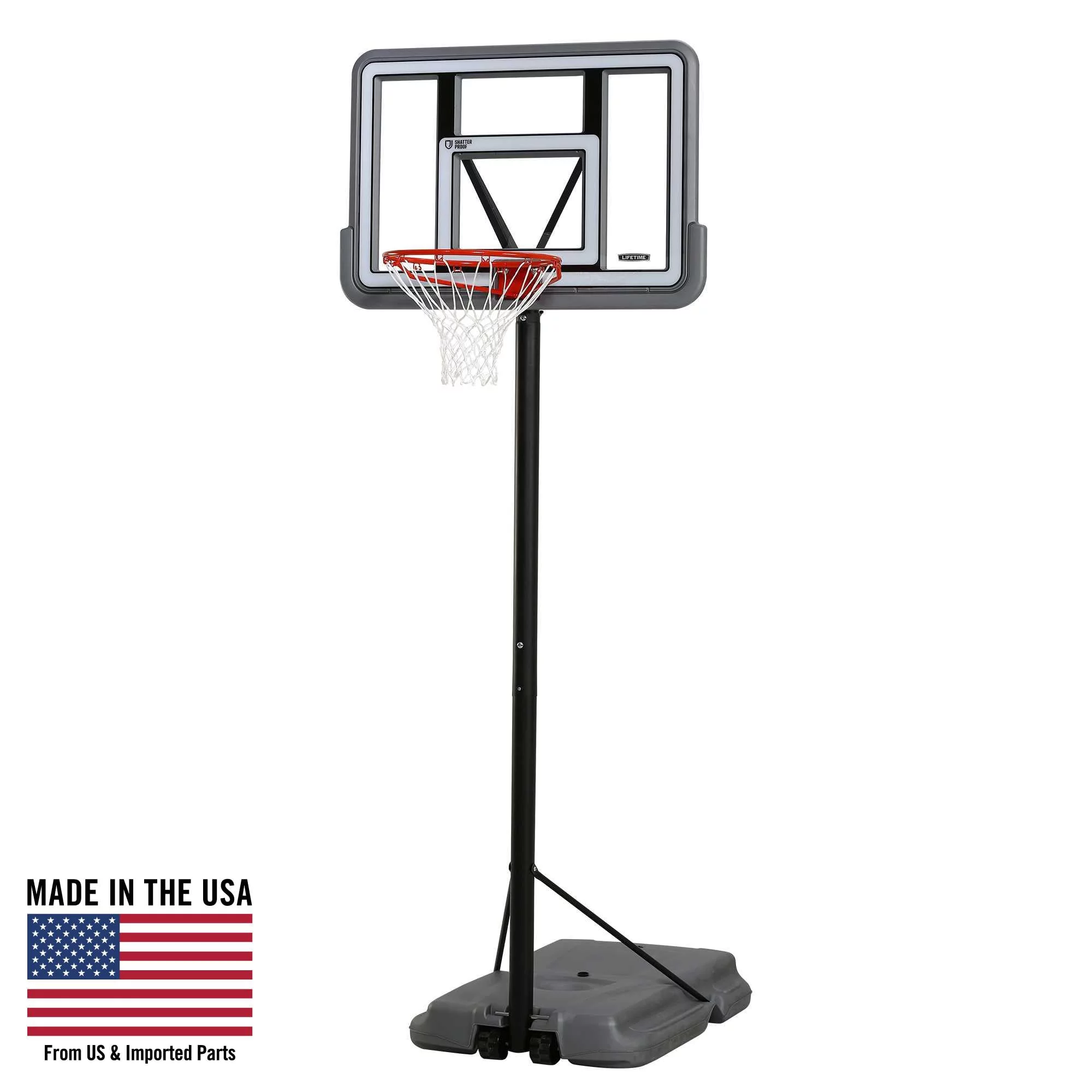 Lifetime Adjustable Portable Basketball Hoop (44-Inch Polycarbonate) - 90690