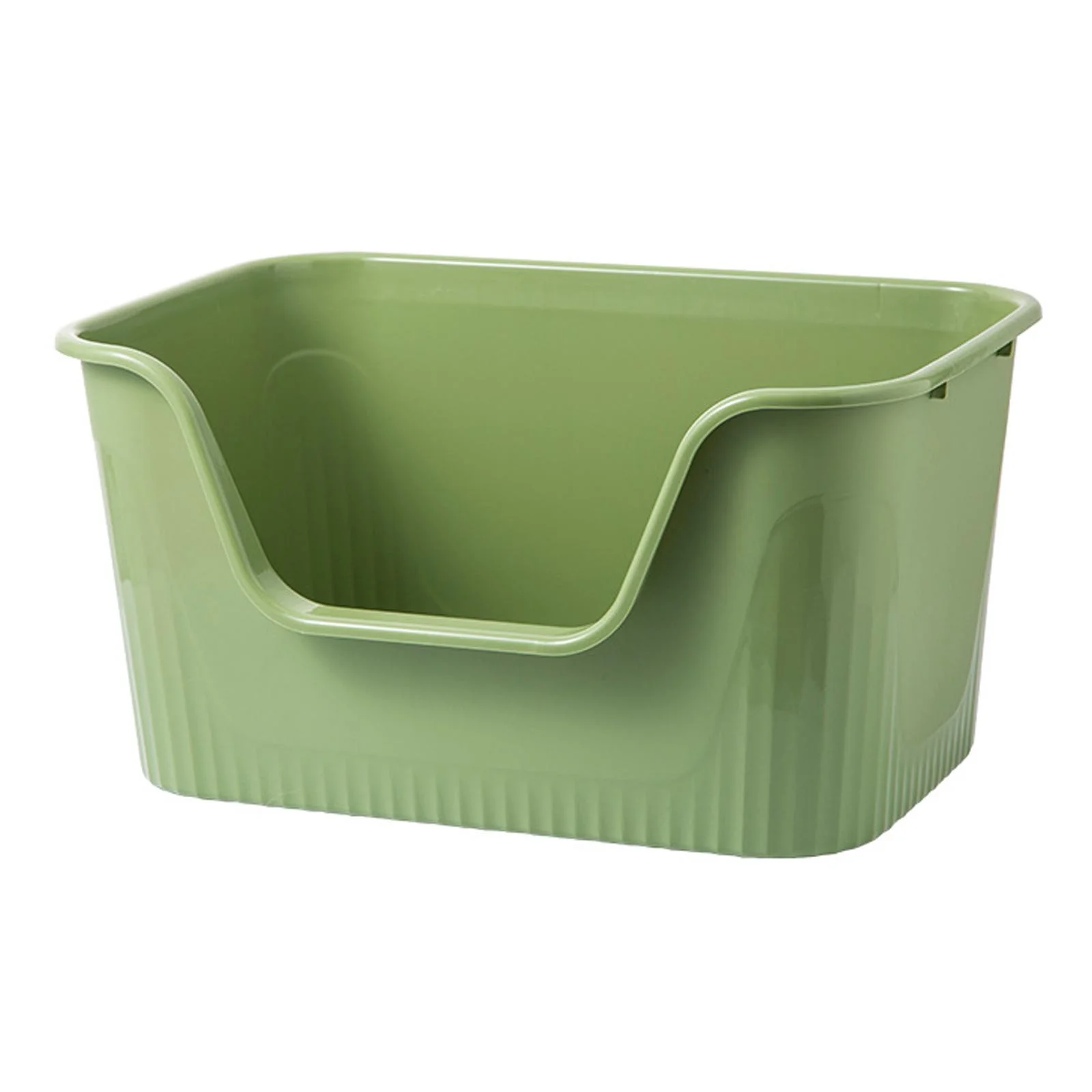 Toysmith Open Cats es Front Opening Bedpan Easy Access High Sided Cat Toilet Sandbox Semi Enclosed Pet Litter Pan Green S