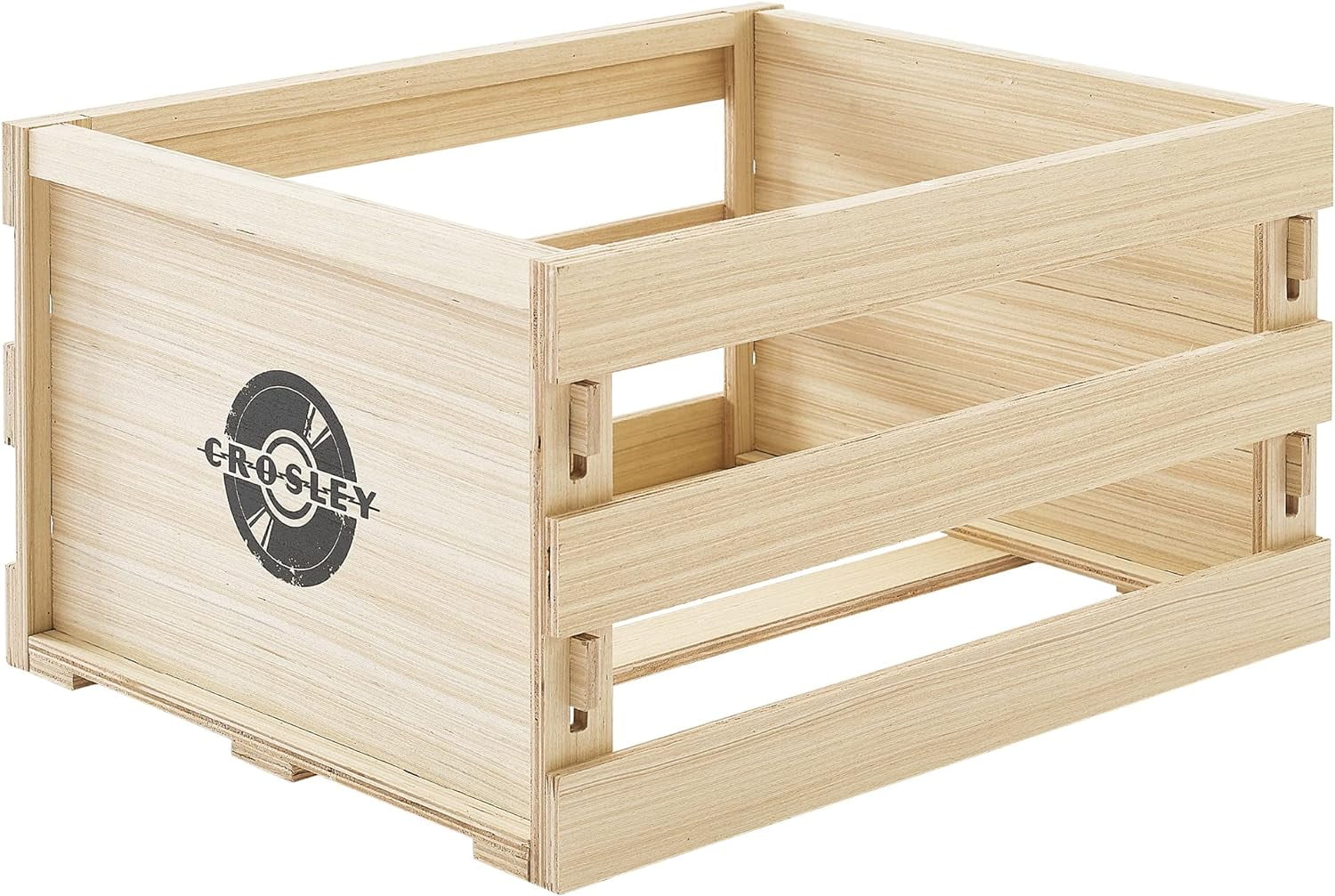 Crosley AC1050A-NA Tool-Less embly Record Storage Crate, Natural