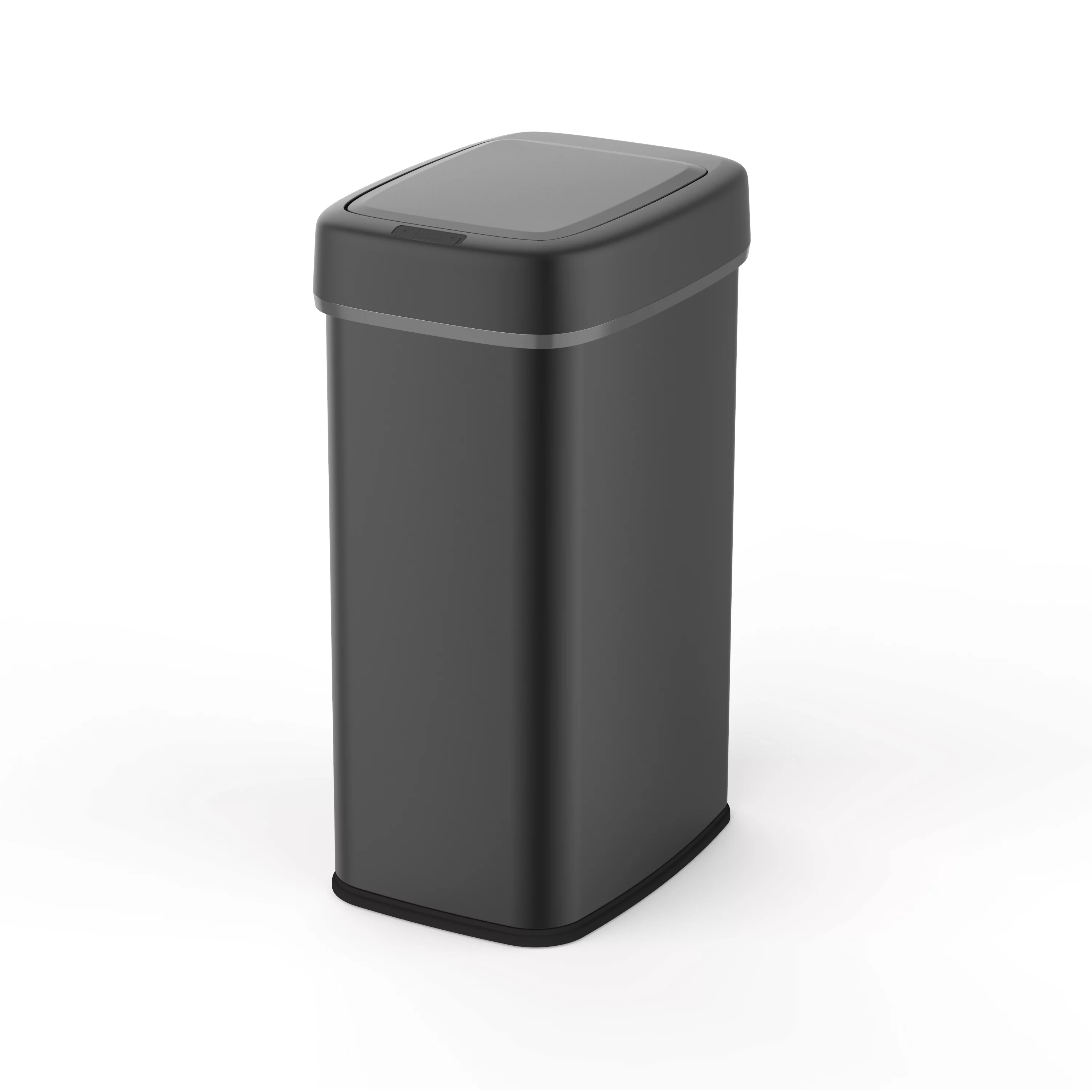 Nine Stars 13.2 Gallon Trash Can, Touchless Square Kitchen Trash Can, Stainless Steel
