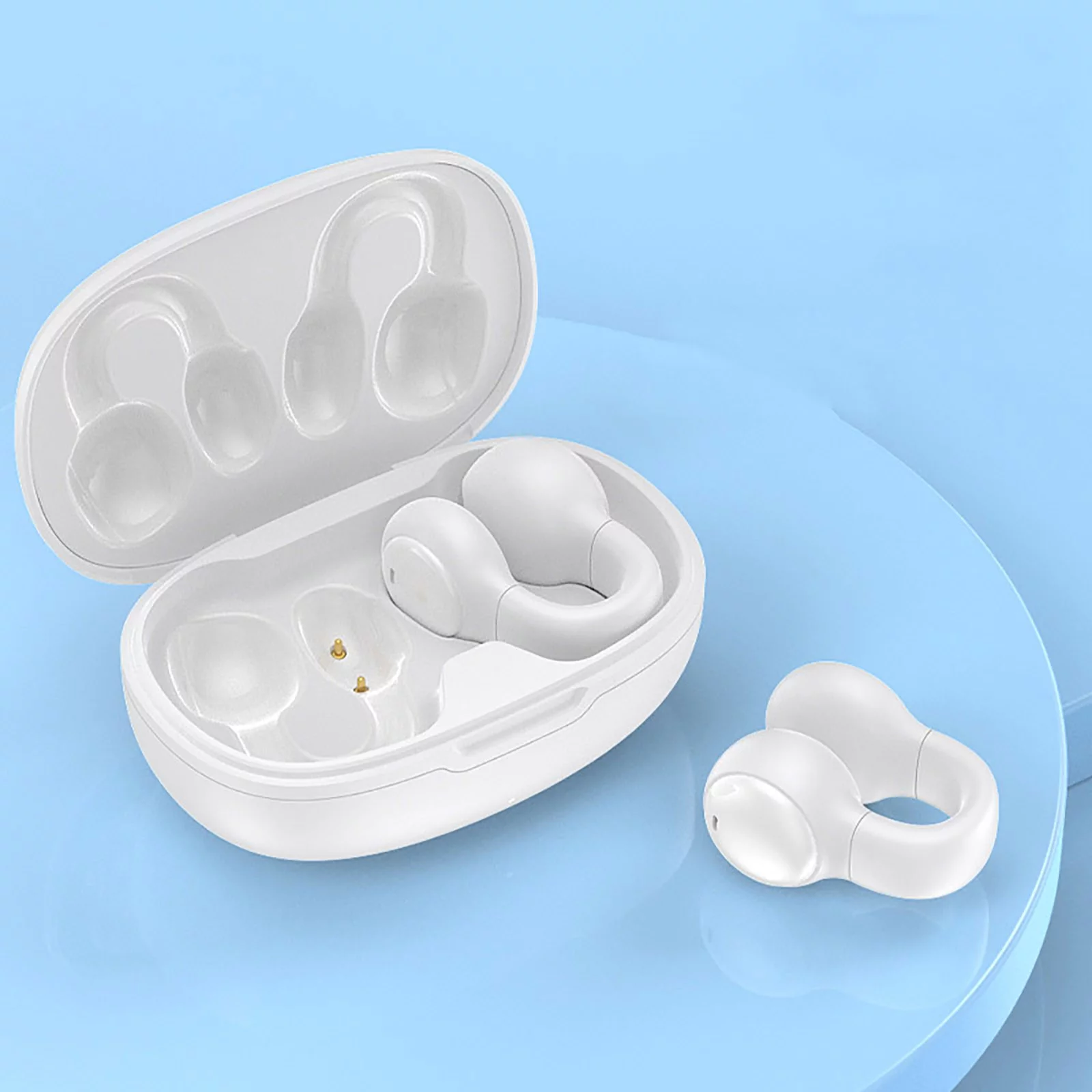 YHAIOGS Driving Headset Bluetooth 5.3 Headphones Dual Microphone Wireless Earbuds Long Battery Life LED Display Deep Bass Noise Cancelling Headphones Compatible with All Bluetooth Devices