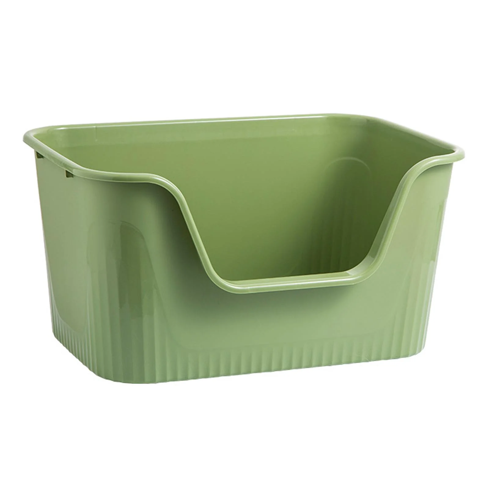 Toysmith Open Cats es Front Opening Bedpan Easy Access High Sided Cat Toilet Sandbox Semi Enclosed Pet Litter Pan Green S