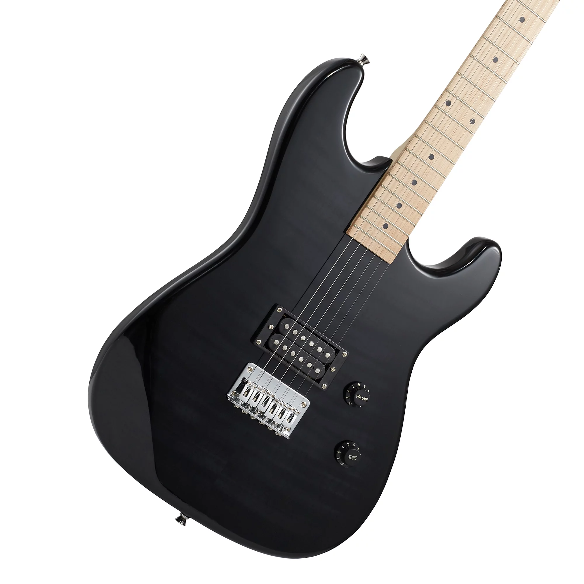 Ashthorpe 39-Inch Electric Guitar - Black, Full-Size Guitar Package with Humbucker Pickup