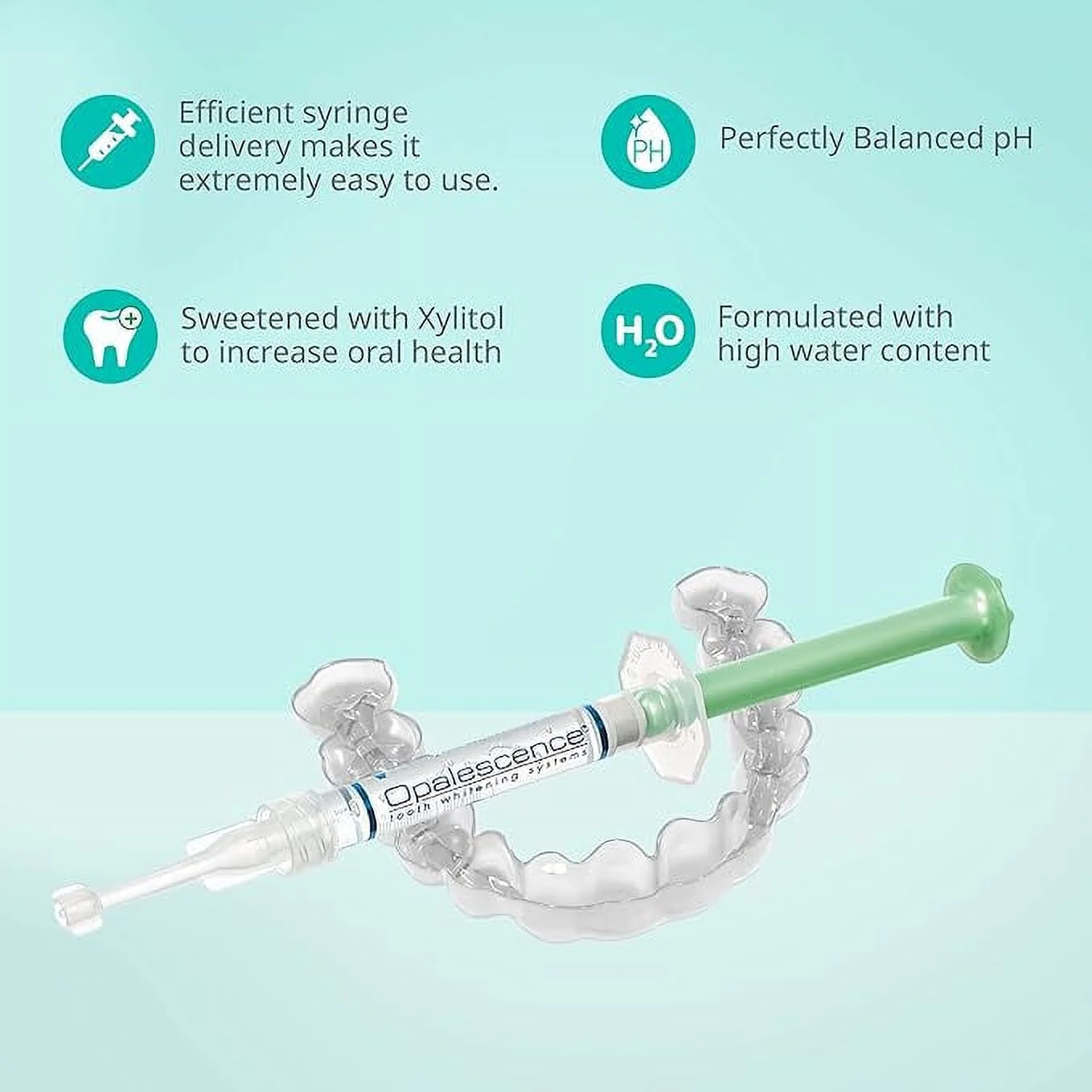 Opalescence 20% PF Mint Teeth Whitening Syringe Gel Refill Kit by Ultradent – Professional Dental Whitener (4 Syringes, Carbamide Peroxide Based)