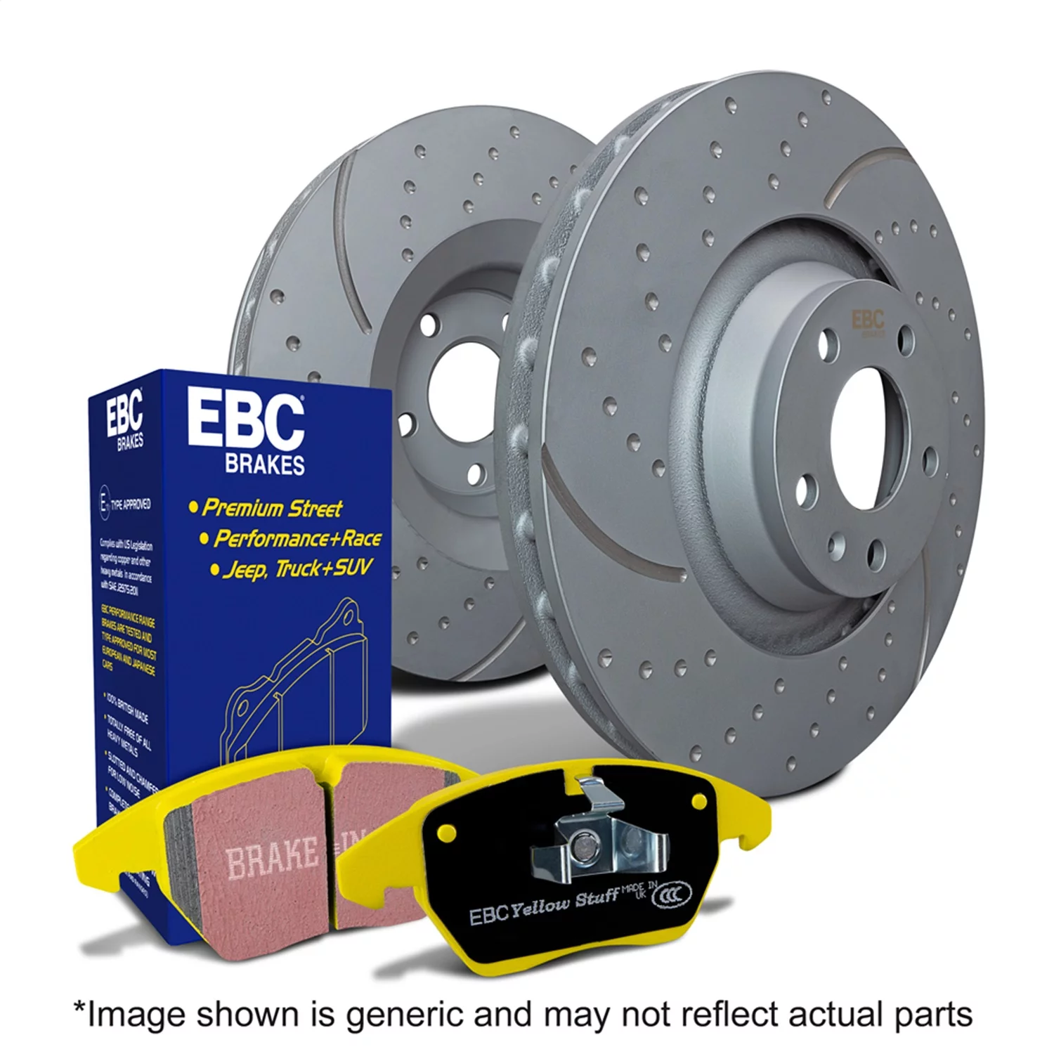 Ebc Brakes S5kf1669 S5 Kits Yellowstuff And Gd Rotors Fits 05 15 Fits/For Civic Fits select: 2012-2015 HONDA CIVIC, 2005-2006 HONDA CR-V