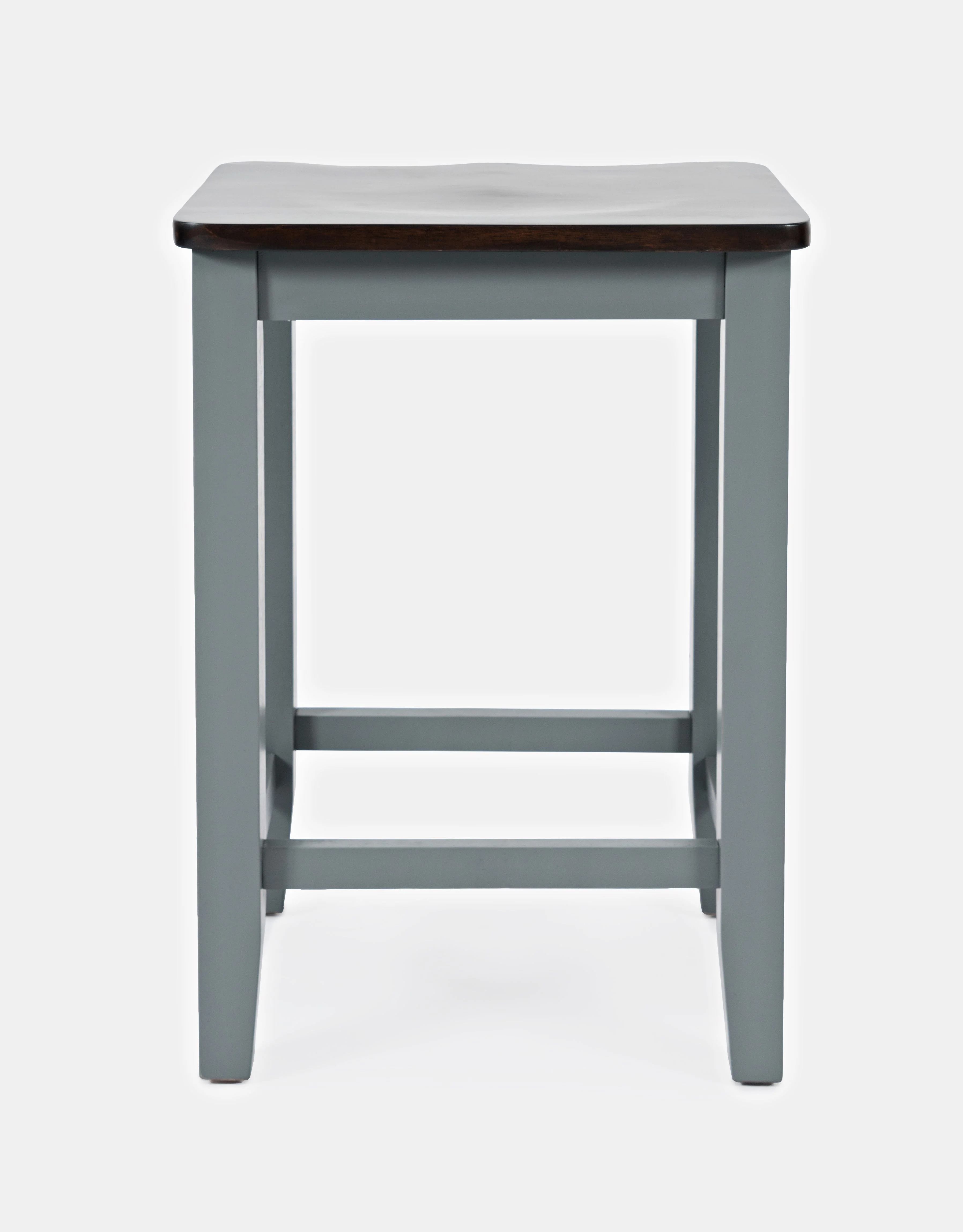 Jofran Asbury Park Solid Acacia Farmhouse Backless Saddle Stool (Set of 2)