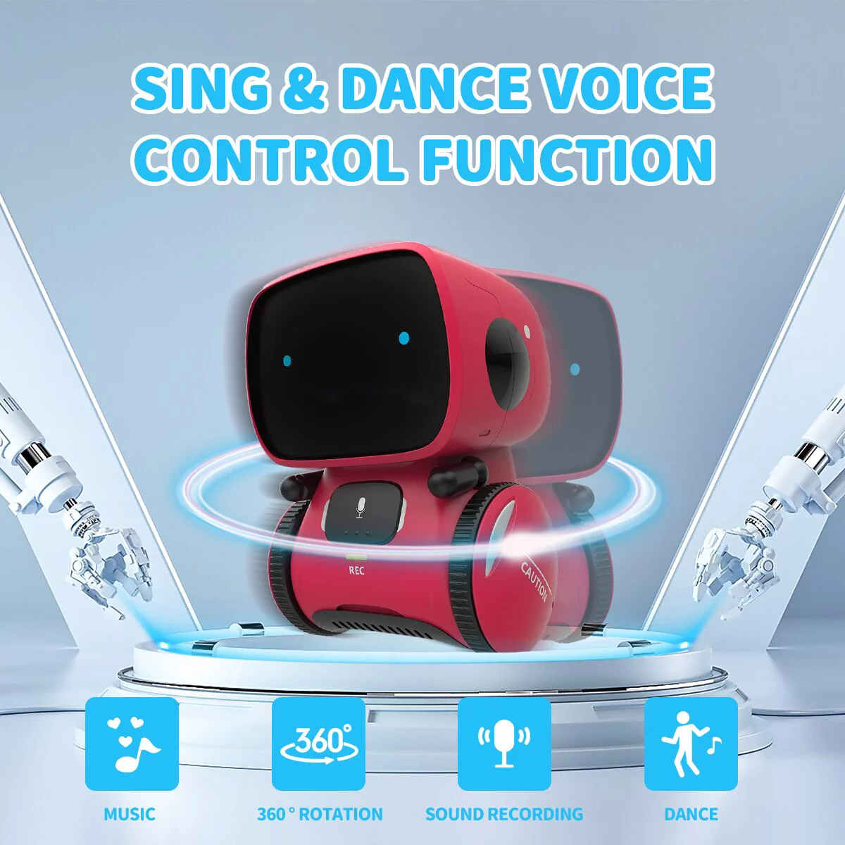 Smart Robot Friend for Kids, Touch and Voice Controlled Robot that Walks and Talks, AI Robot Toy for Boys and Girls, Ages 4-10