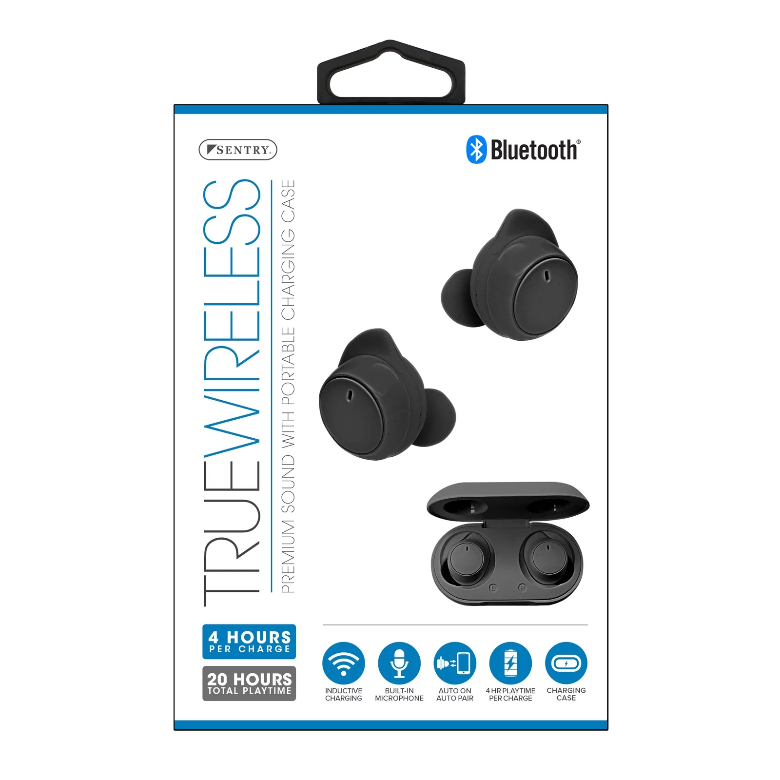 Sentry True Wireless Dot Earbuds with Portable Charging Case, BLW-BT980B