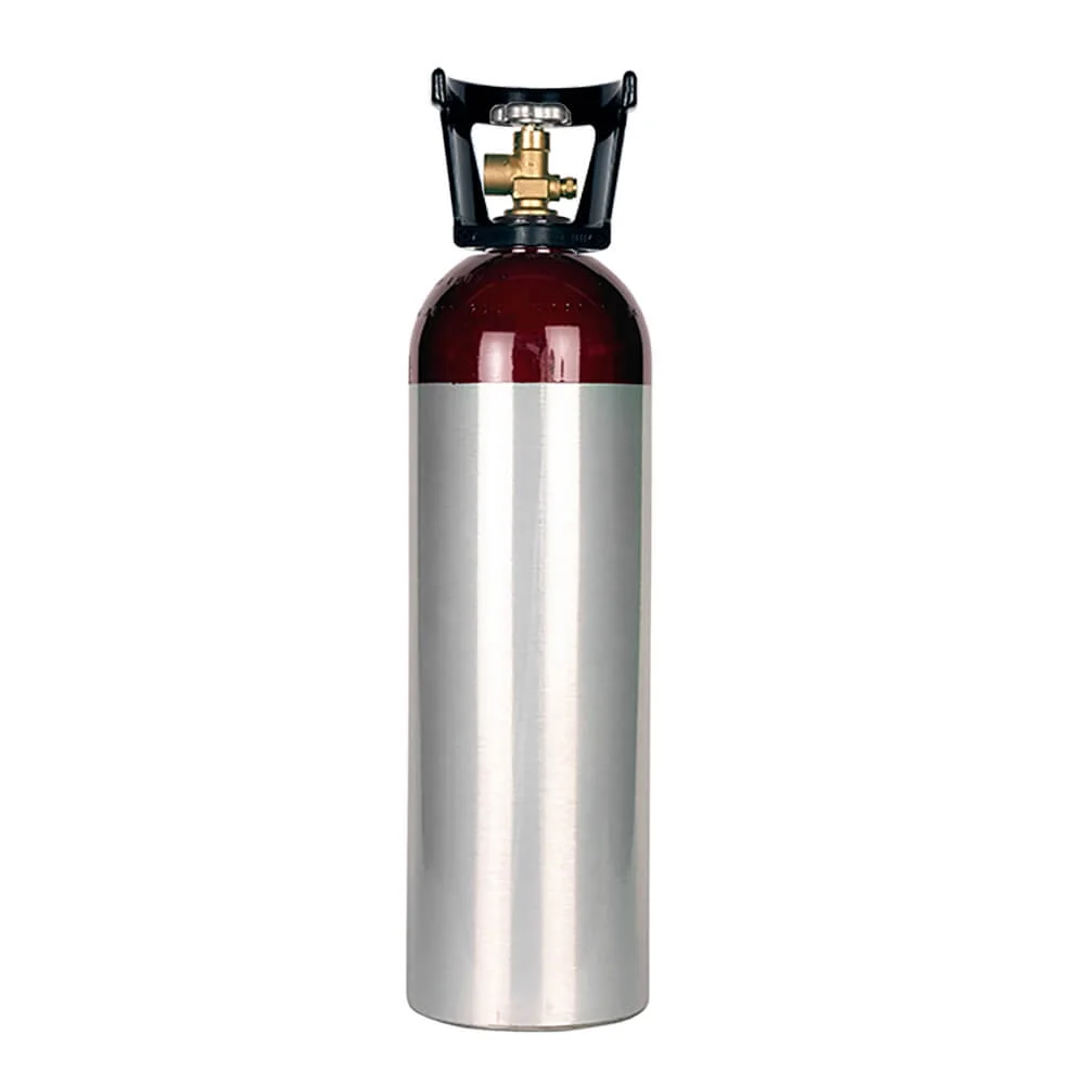 New 60 Cu Ft Aluminum Argon Cylinder Tank with CGA580 Valve and Handle Welding
