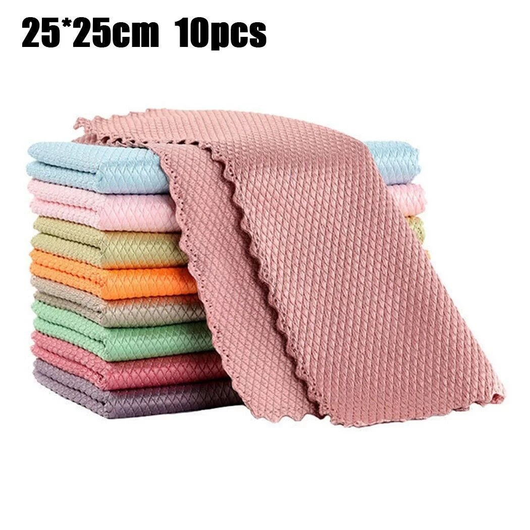 Cumbed 5Pcs/10Pcs NanoScale Streak-Free Miracle Cleaning Cloths (Reusable) 2 Type