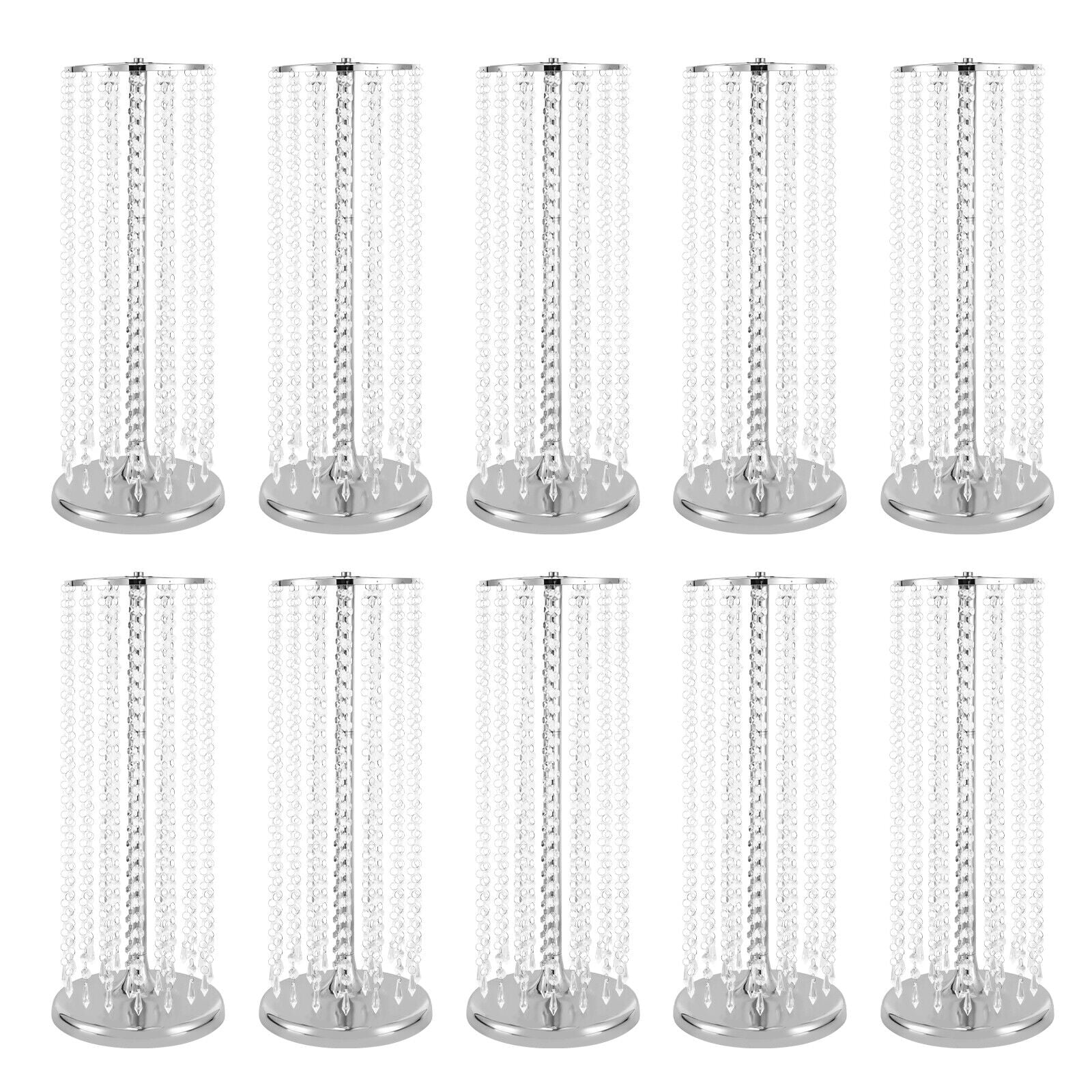 Miumaeov 10 Packs 23.6inch Tall Wedding Centerpieces Flower Vases Stand Crystal Flower Arrangements Decor
