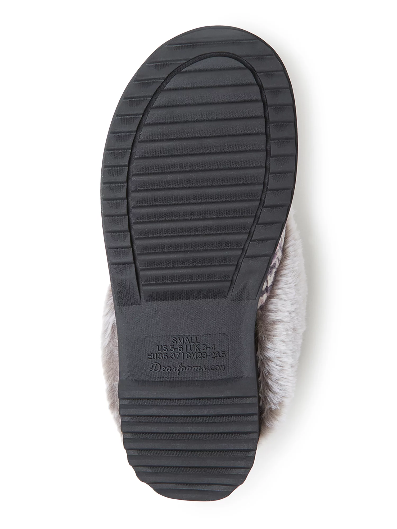 Dearfoams Chenille Fairisle Scuff Slippers with Memory Foam (Women's)