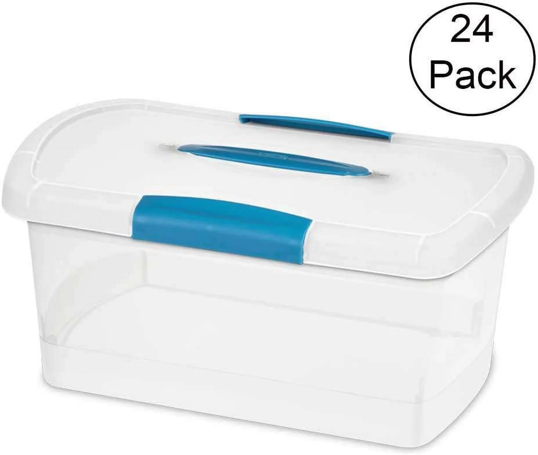 Sterilite 18748606 Medium Nesting ShowOffs Clear File Box w/Latches 24 Pack