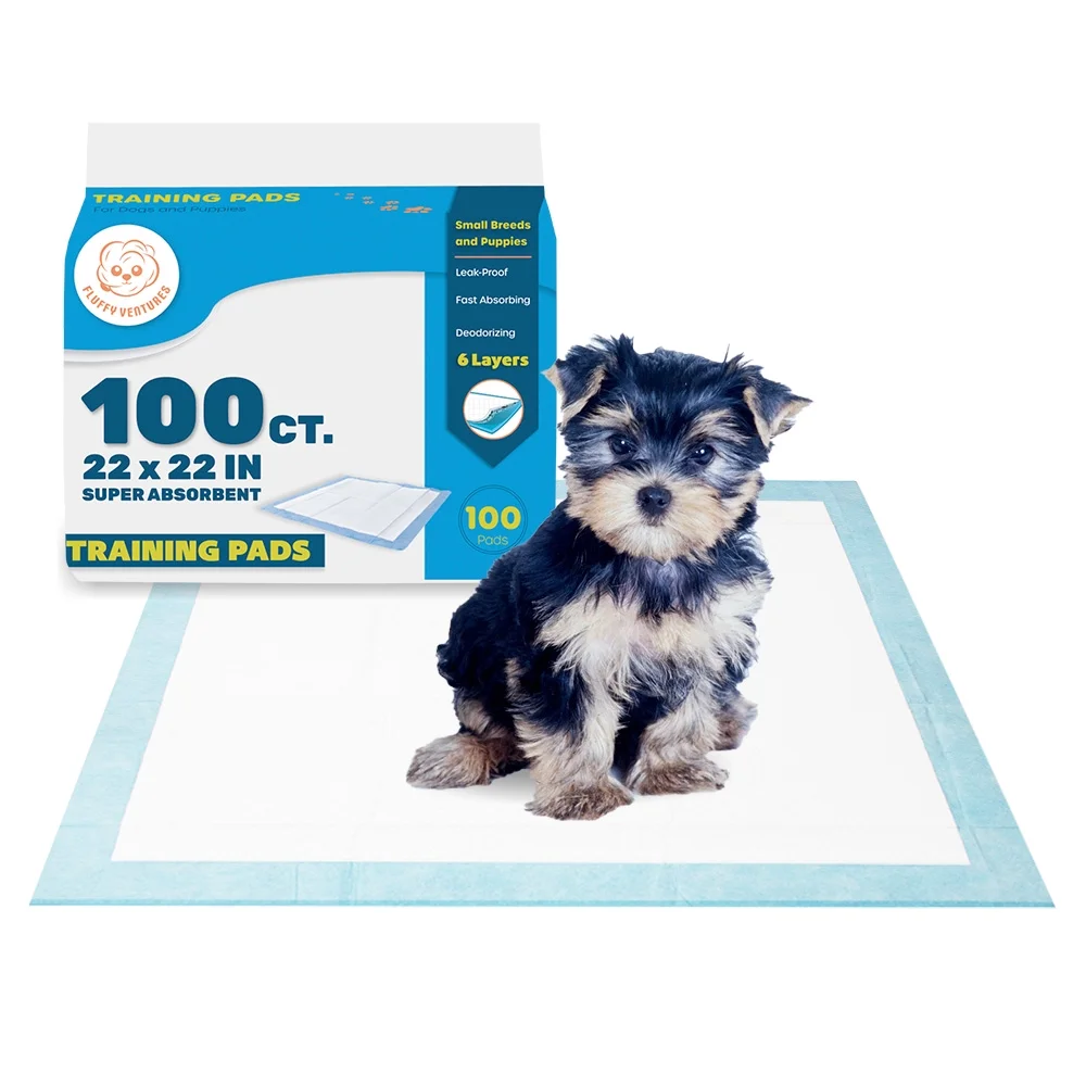 Fluffy Ventures Pet Dog and Puppy Pee Training Pads, Disposable, Regular 22