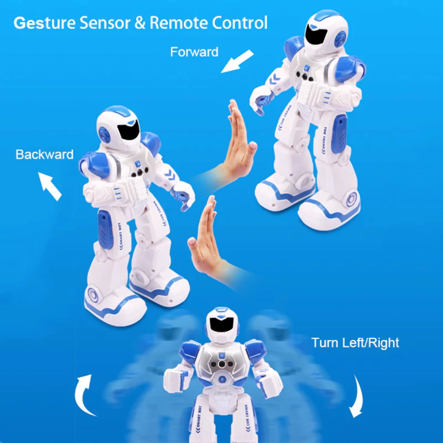 Smart RC Robot Toy Talking Dancing Gesture Sensing Programmable Robots for Kids
