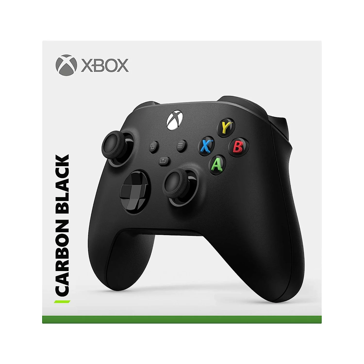 Microsoft Xbox Wireless Carbon Black Controller for Xbox Console + Wired Earbuds With Cleaning Kit BOLT AXTION Bundle Like New