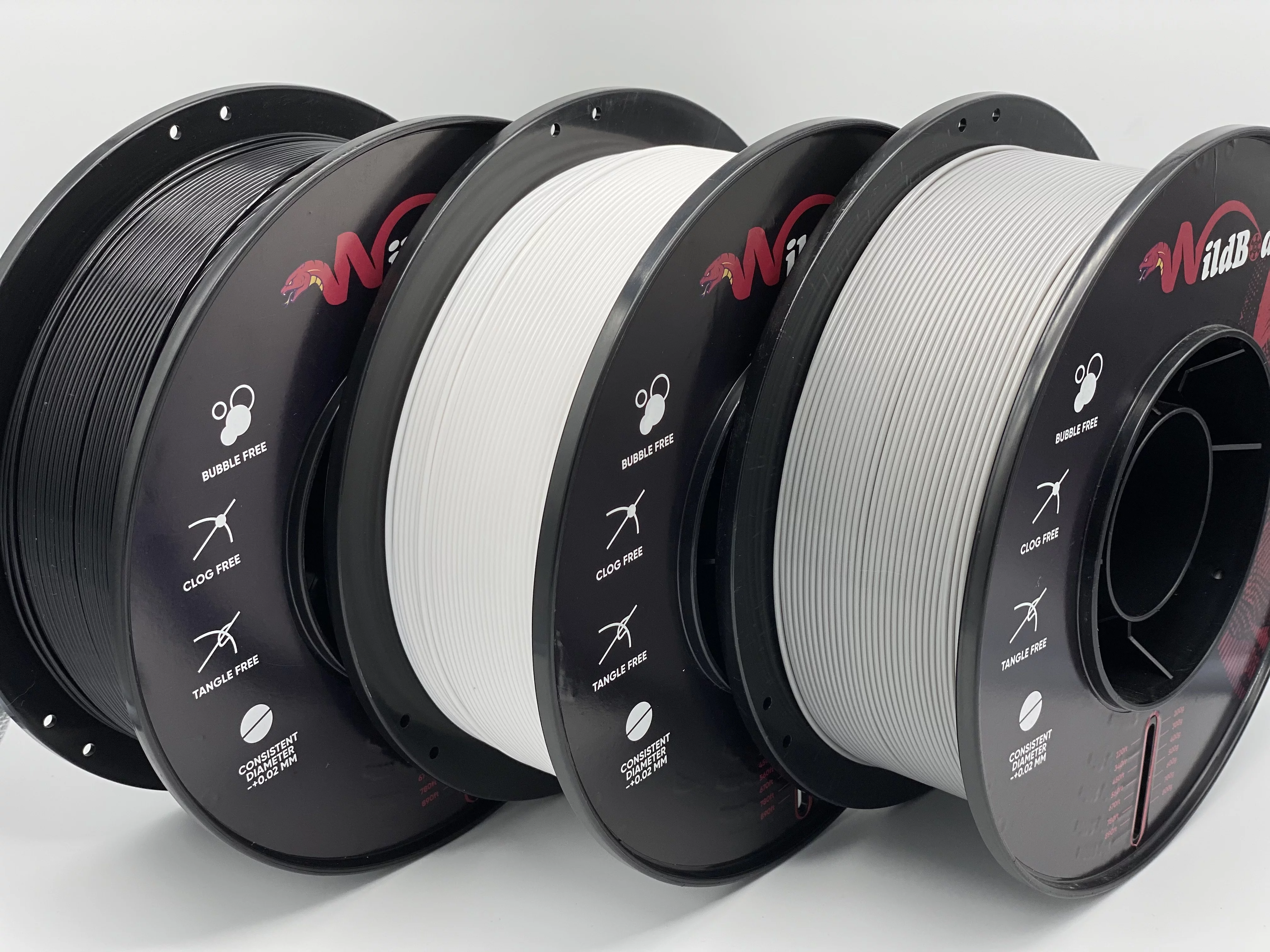 WildBoa Premium PLA+ for 3D Printers/Pens 1 kg, Gray