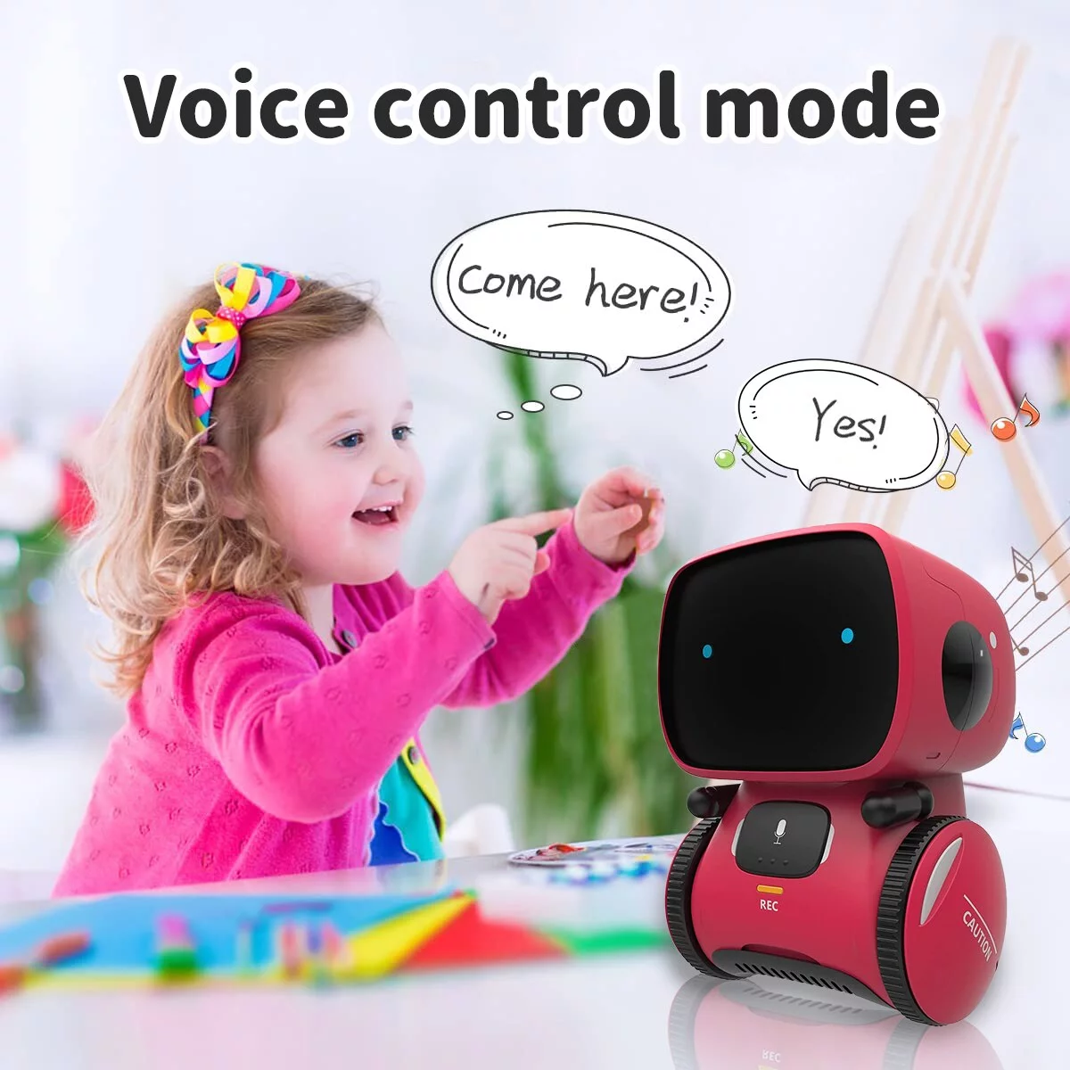 Smart Robot Friend for Kids, Touch and Voice Controlled Robot that Walks and Talks, AI Robot Toy for Boys and Girls, Ages 4-10