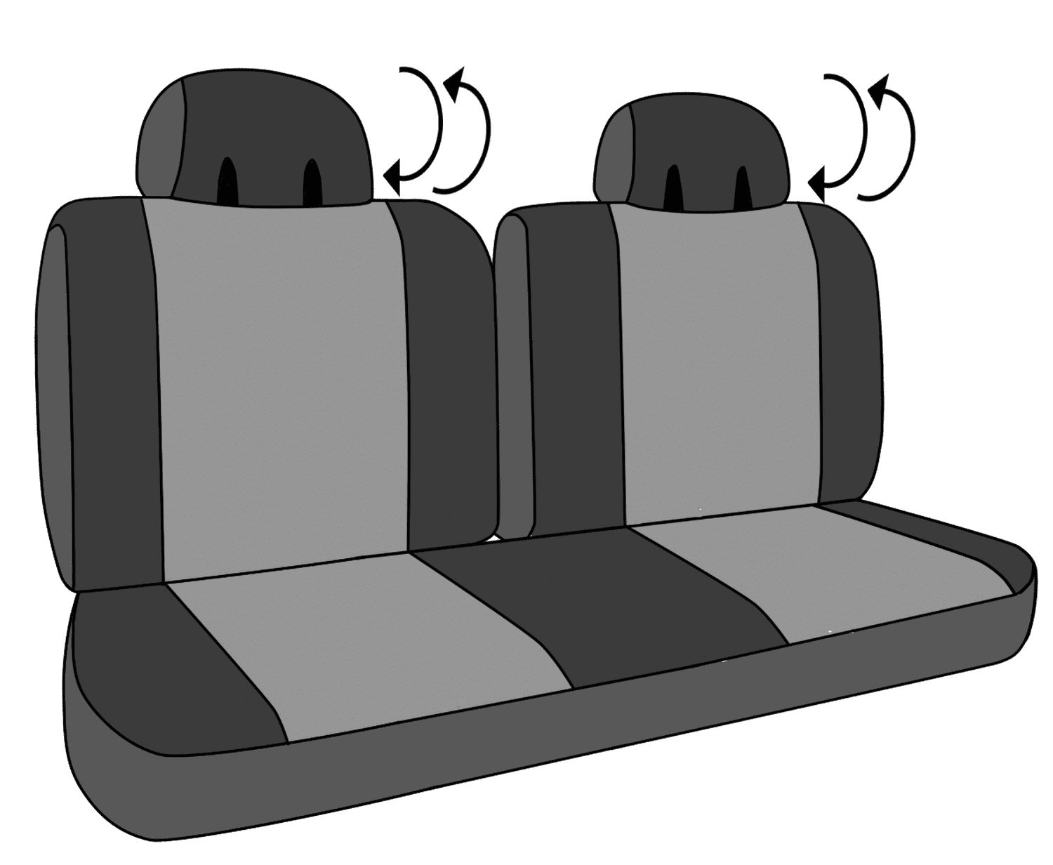 CalTrend Rear 50/50 Split Back & Solid Cushion Mossy Oak Seat Covers for 2020-2022 Ford Explorer - FD553-76MB Brake Up Country Insert with Black Trim