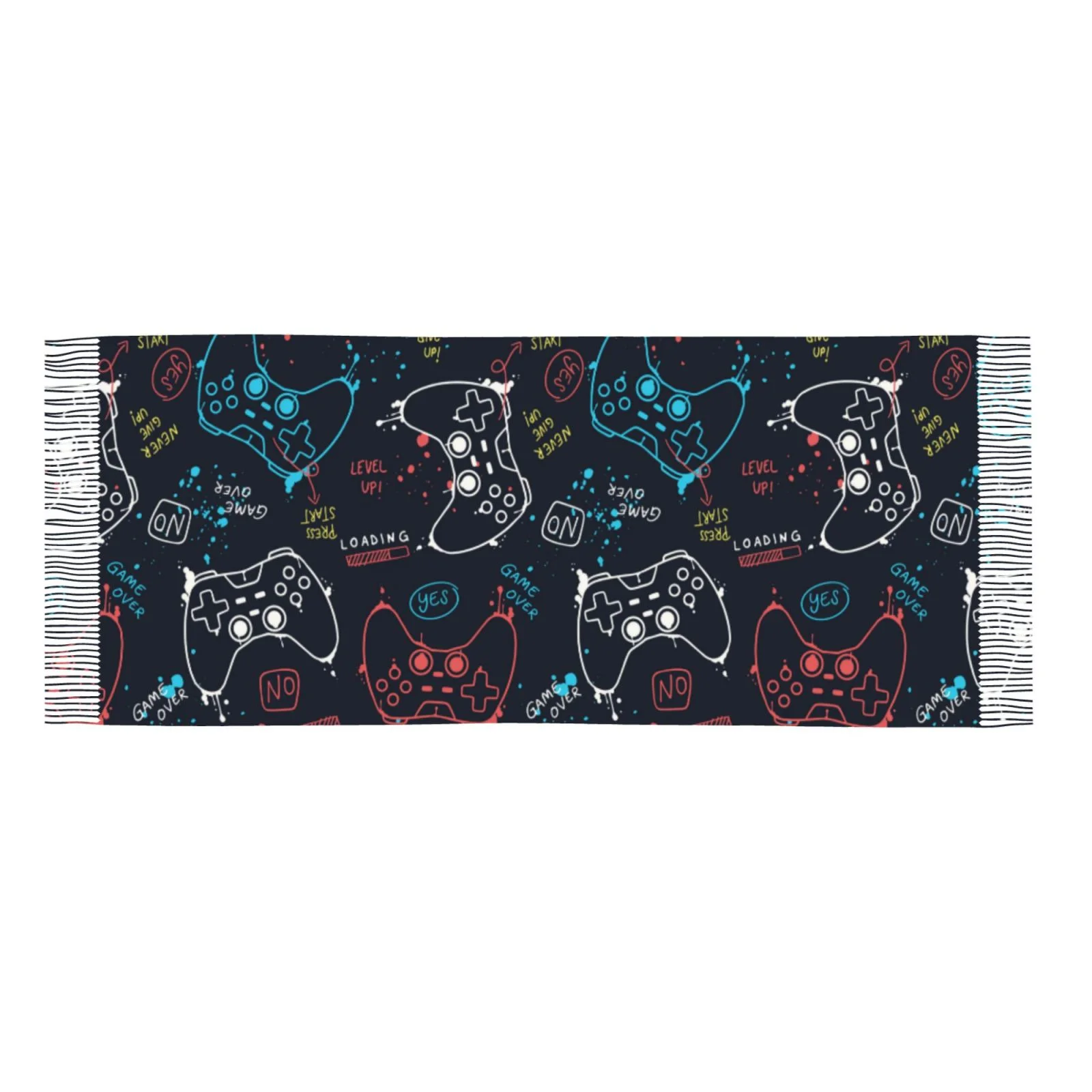 Ocsxa Scarf Shawl Wraps For Women Soft Cashmere Scarf Joystick Gamepad Printed Large Blanket Scarf