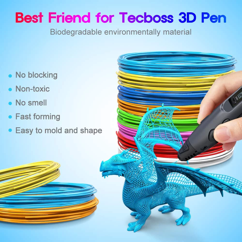 PLA 3D Pen Printer Filament, 10 Colors 16.4ft 1.75mm Diameter Gift for Kids Adult Christmas Birthday