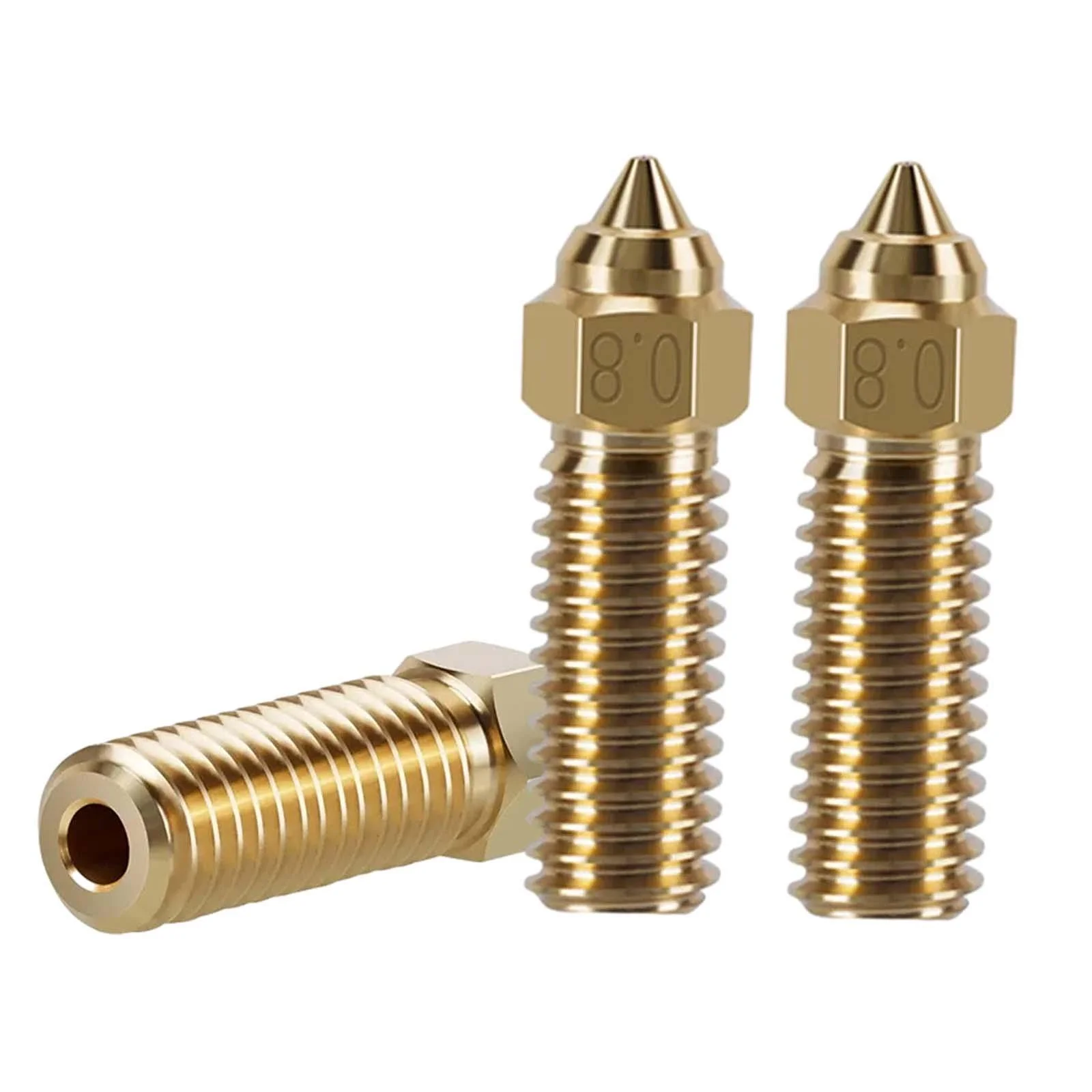 Rushawy 6x3Pcs 3D Printer Nozzles High Flow Easy Installation Replacement Parts for K1 0.8mm
