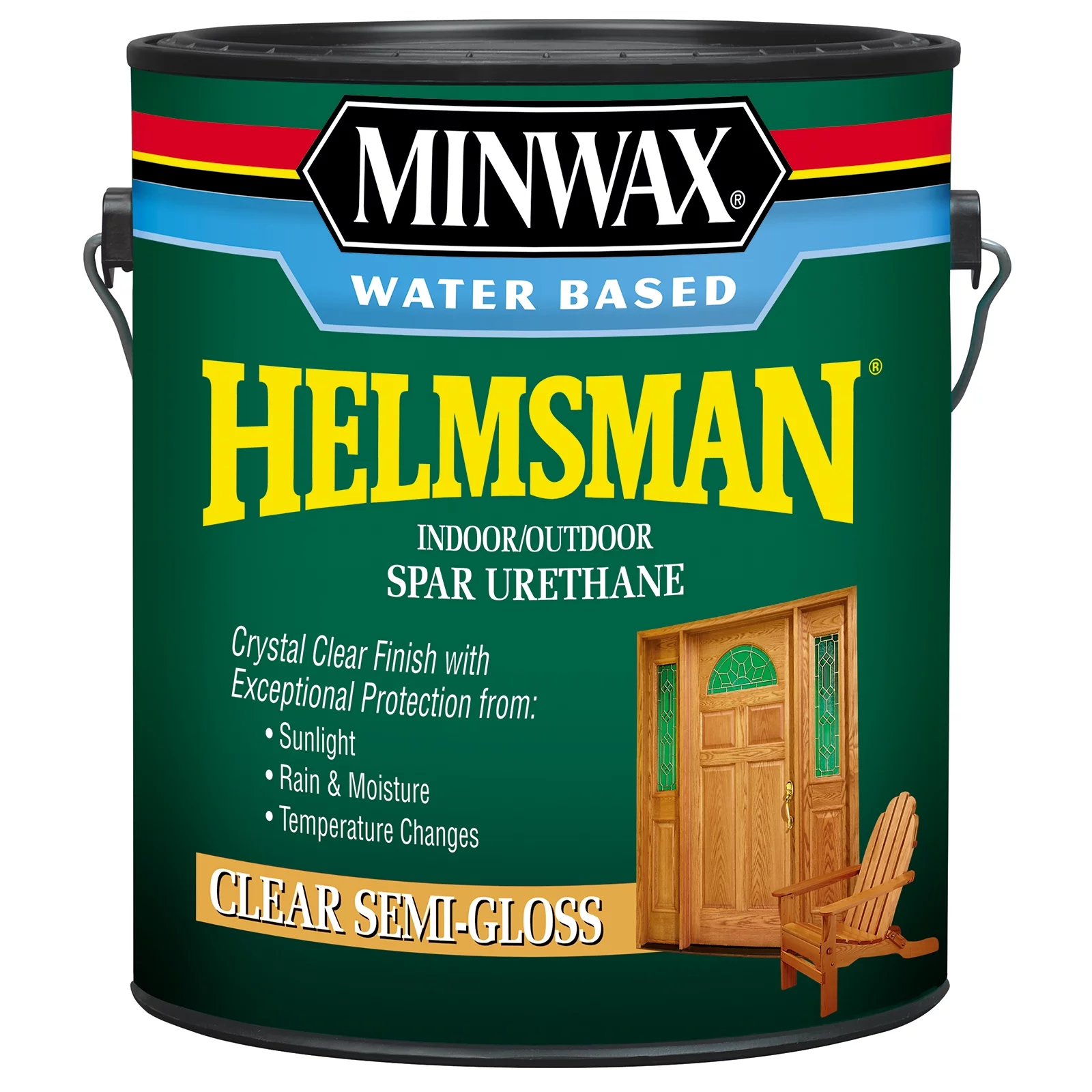 Minwax Water Based Helmsman Indoor/Outdoor Spar Urethane, Semi-Gloss, Clear, 1 Gallon