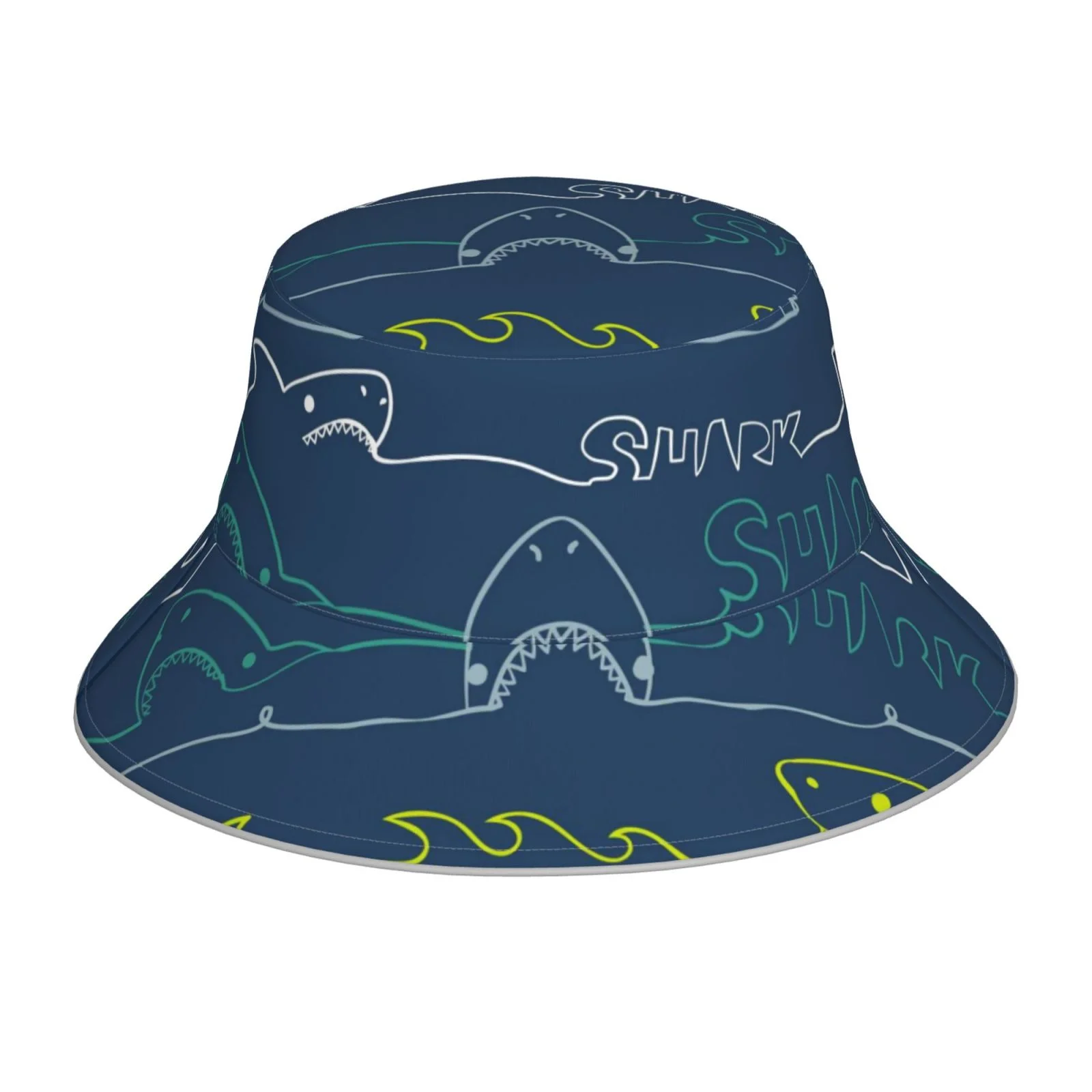 Balery Shark Bucket Hats Fashion Sun Cap Packable Outdoor Fisherman Hat For Women And Men