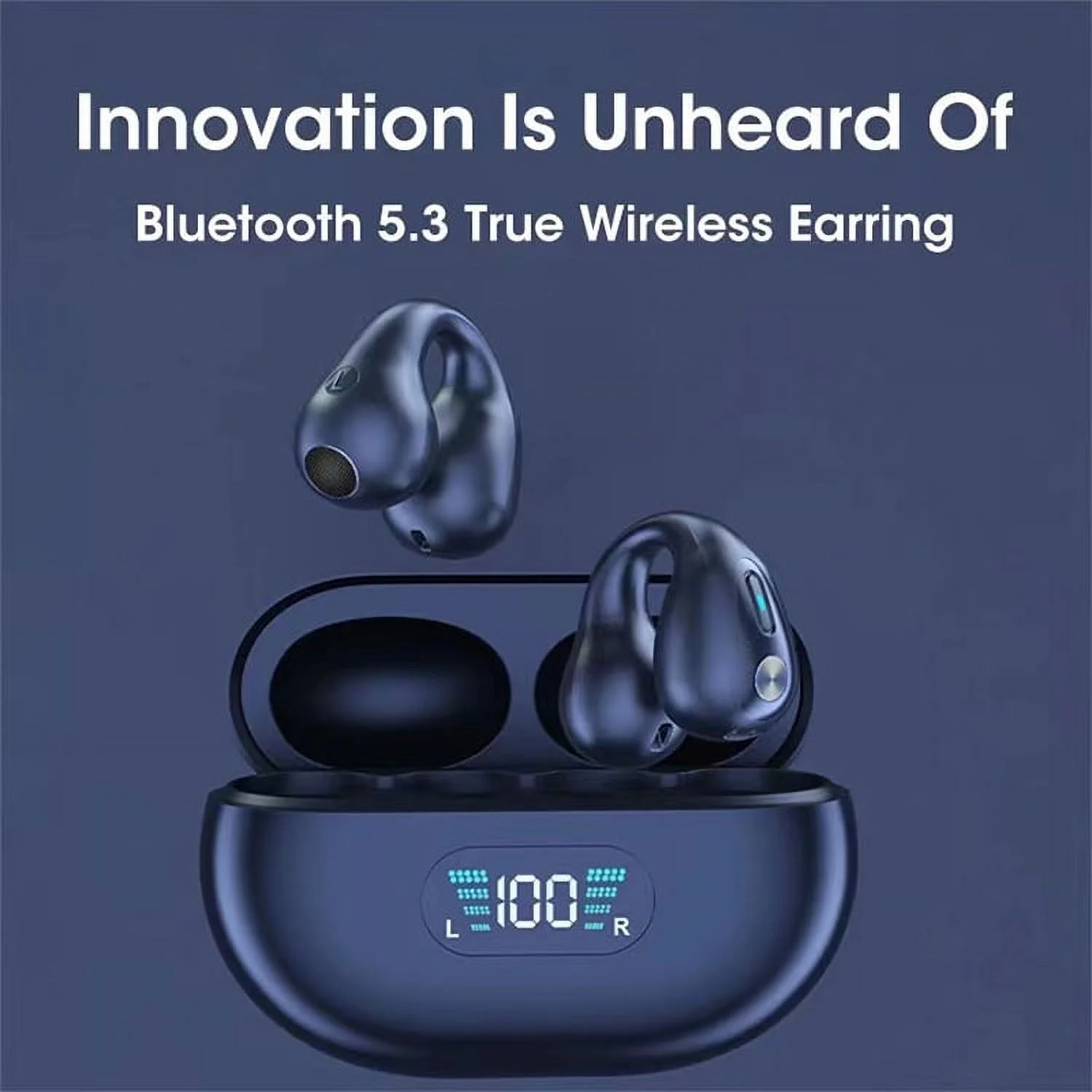 JLLOM Bluetooth 5.3 Wireless Earbuds Headsets Earphones Bone Conduction Headphones(White)