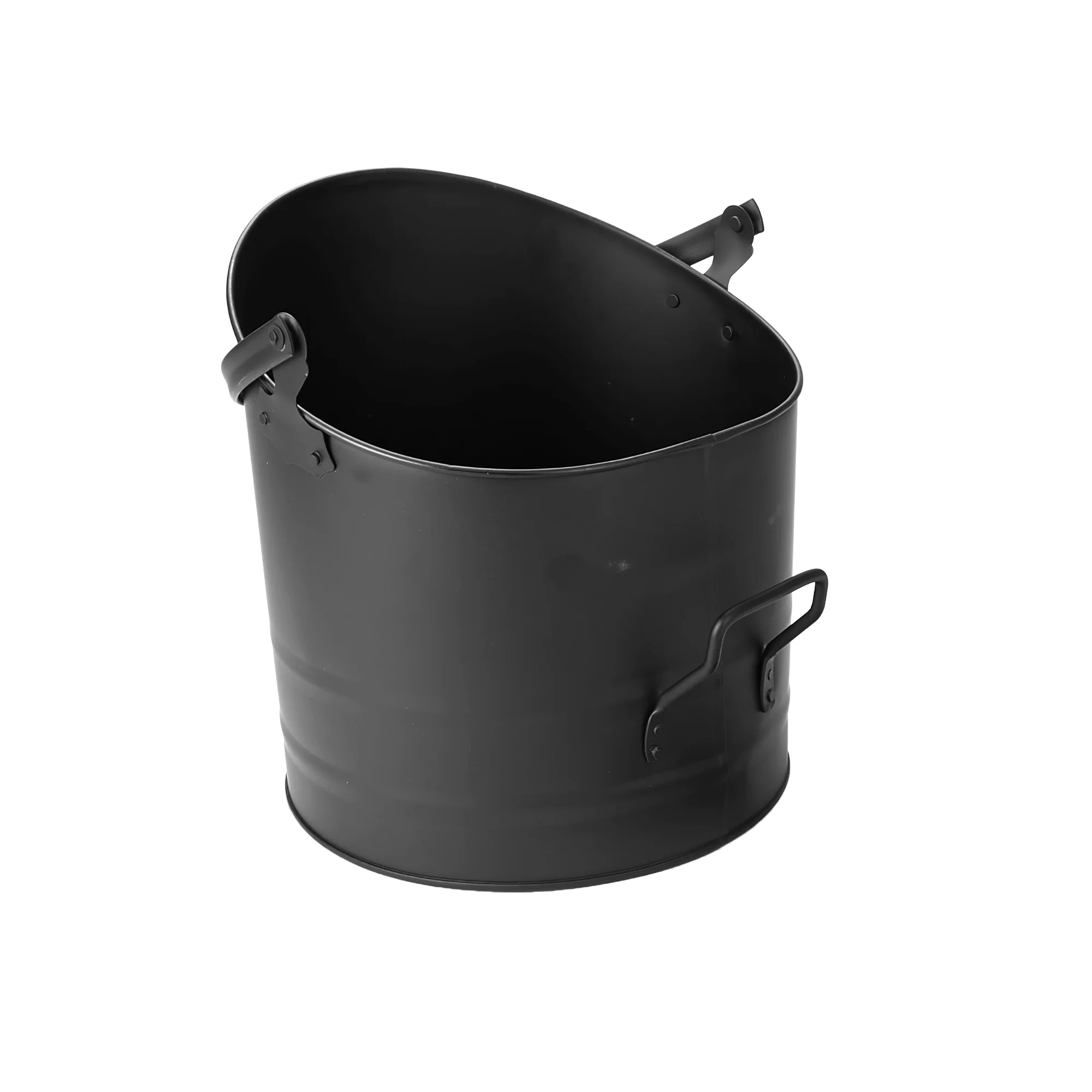 Mind Reader Fireplace Ash Bucket, 6L (1.5 gal) Capacity, Metal, 9 L x 9 W x 10.5 H, Black