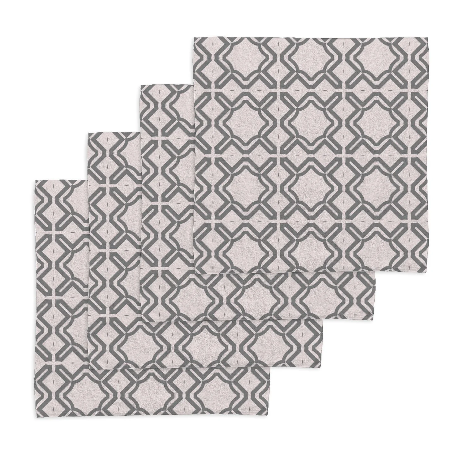 Anyway.go 4 Pack Baby Washcloths - 12 x 12 Inch Super Soft Baby Towels - 100% Cotton Highly Absorbent Wash Cloths for Face and Body,Lace Geometric Ornament