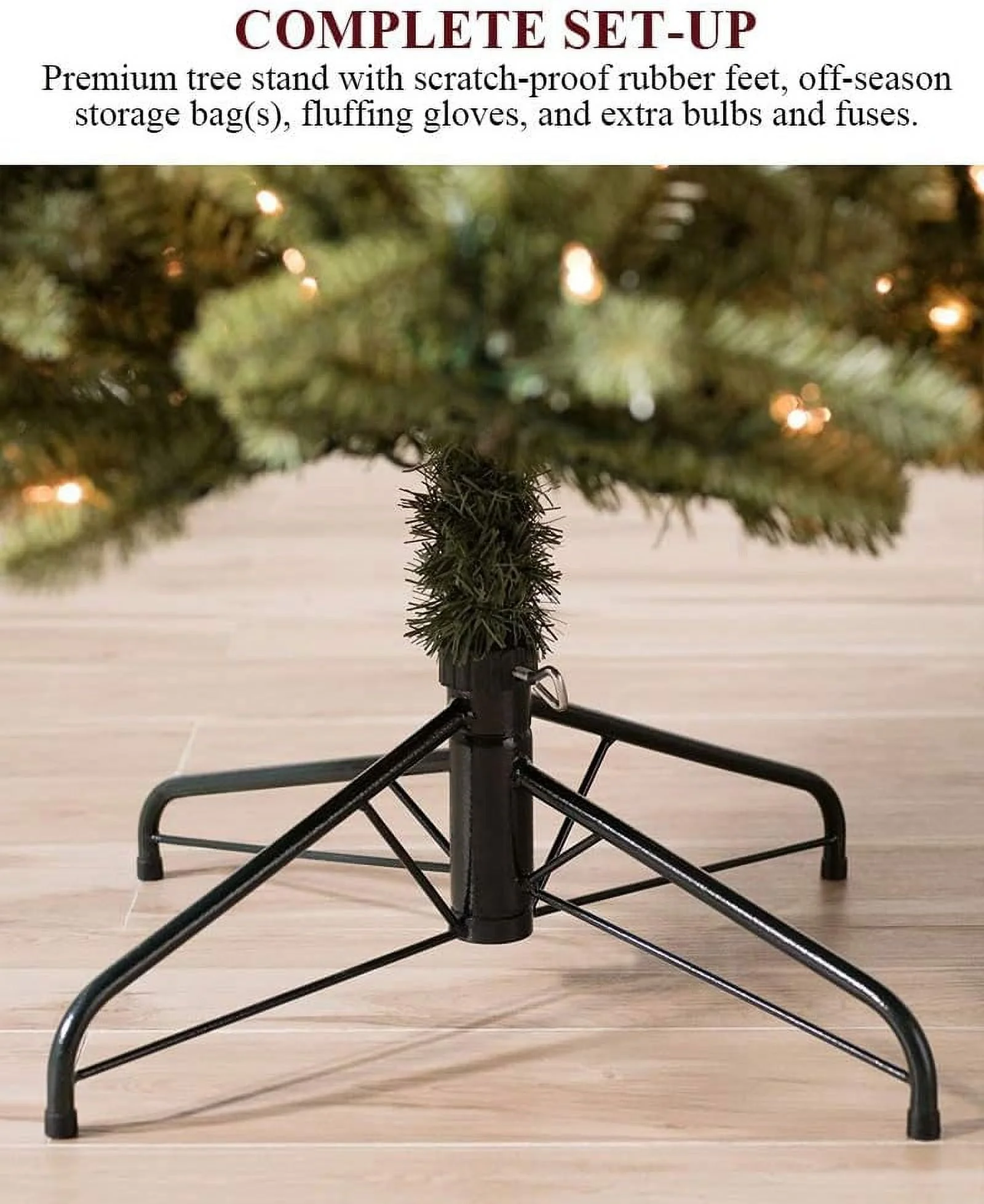 6Ft Prelit Classic Blue Spruce Artificial Christmas Tree With Customizable Twinkly LED Lights