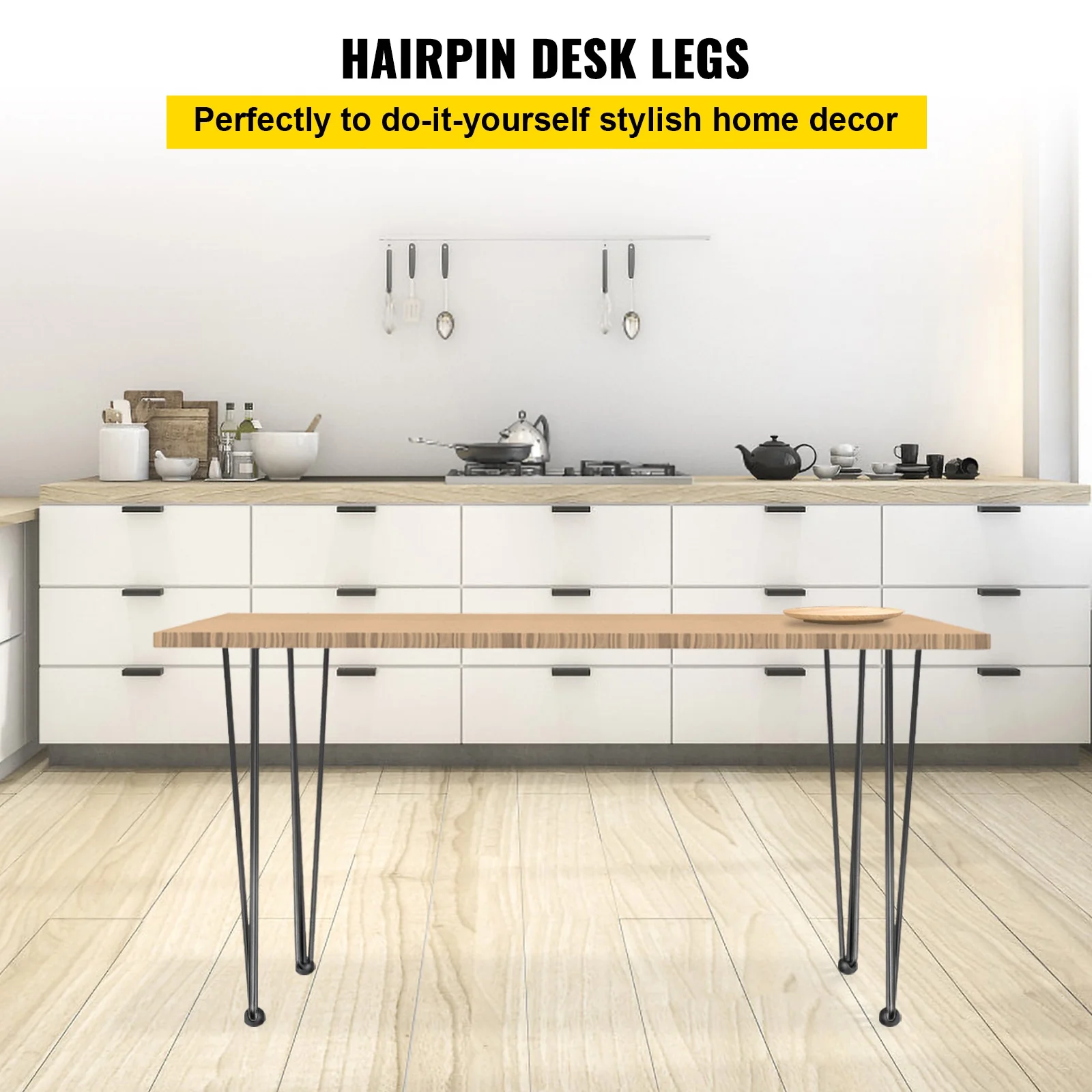 BENTISM Hairpin Table Legs 30 inch, Set of 4 DIY Desk Table Legs 3 Rods Heavy Duty