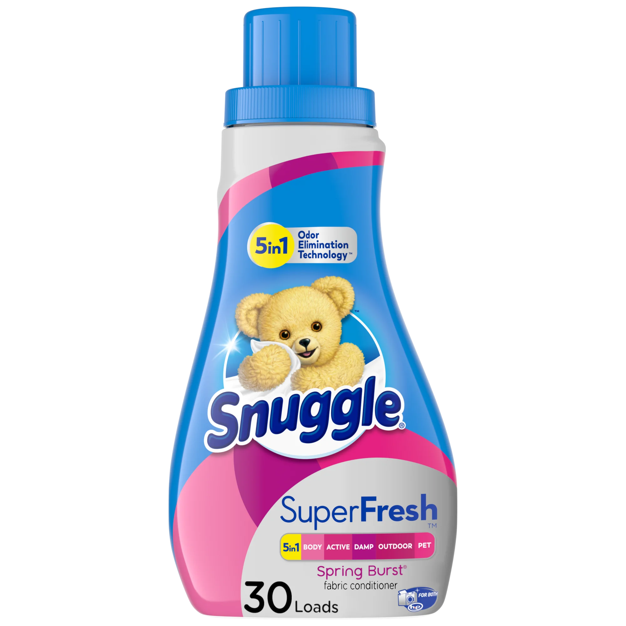 Snuggle Plus Super Fresh Liquid Fabric Softener, Spring Burst, 31.7 Fluid Ounces, 30 Loads