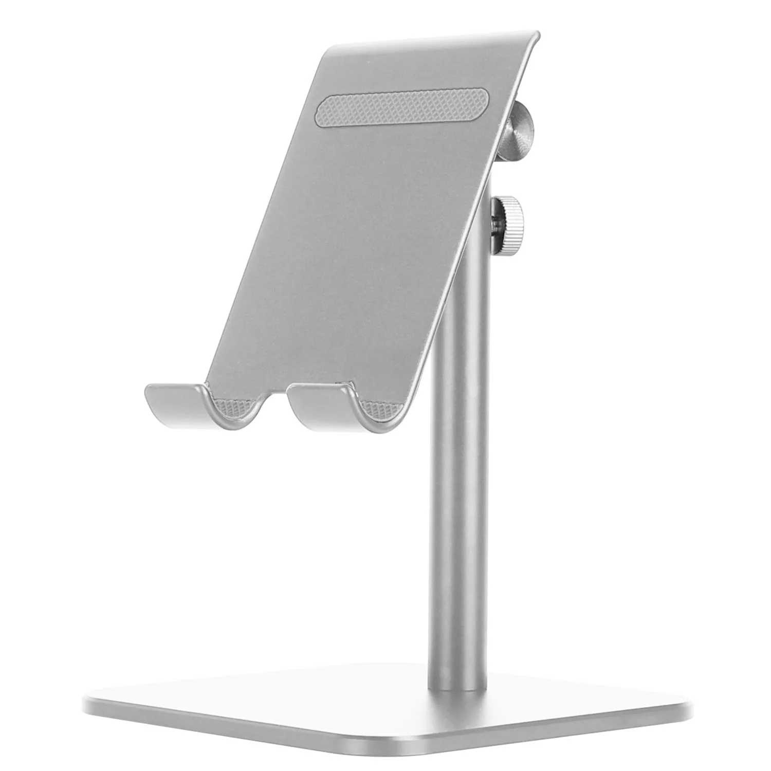 iMountek Cell Phone Stand Adjustable Angle Height Desk Phone Dock for iPad Kindle iPhone, Silver